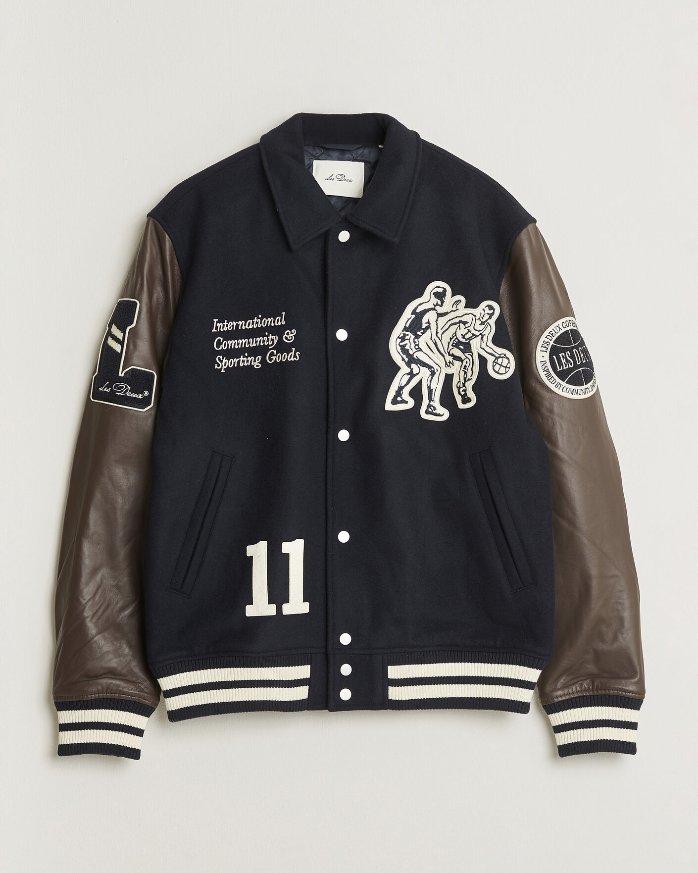 Herr | Jackor | LES DEUX | Basket Varsity Wool Jacket Dark Navy