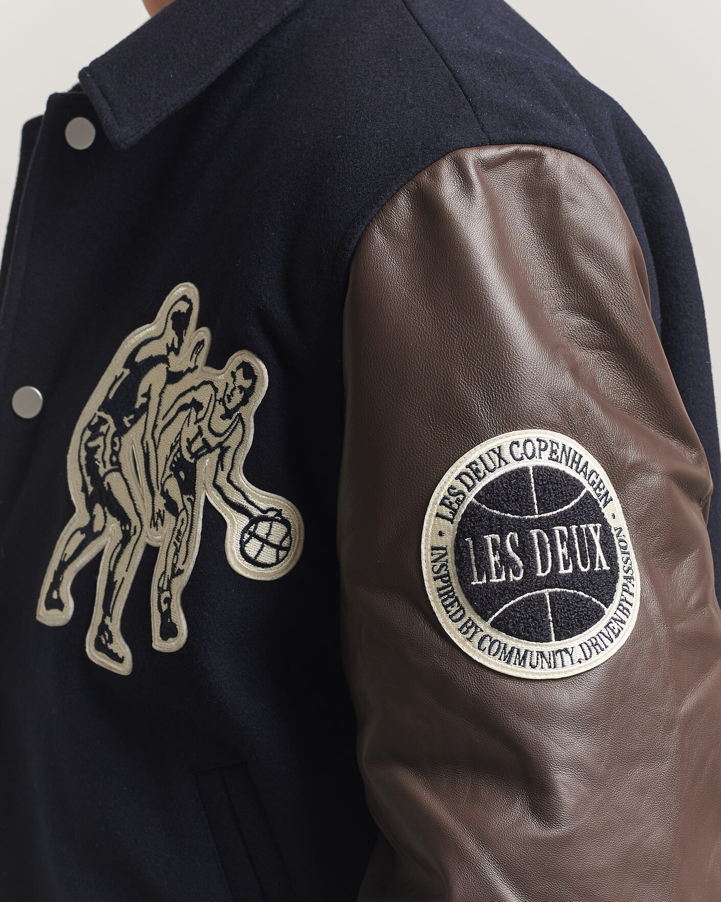 Herr | Jackor | LES DEUX | Basket Varsity Wool Jacket Dark Navy