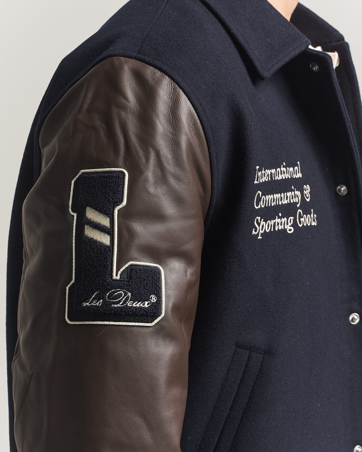 Herr | Jackor | LES DEUX | Basket Varsity Wool Jacket Dark Navy