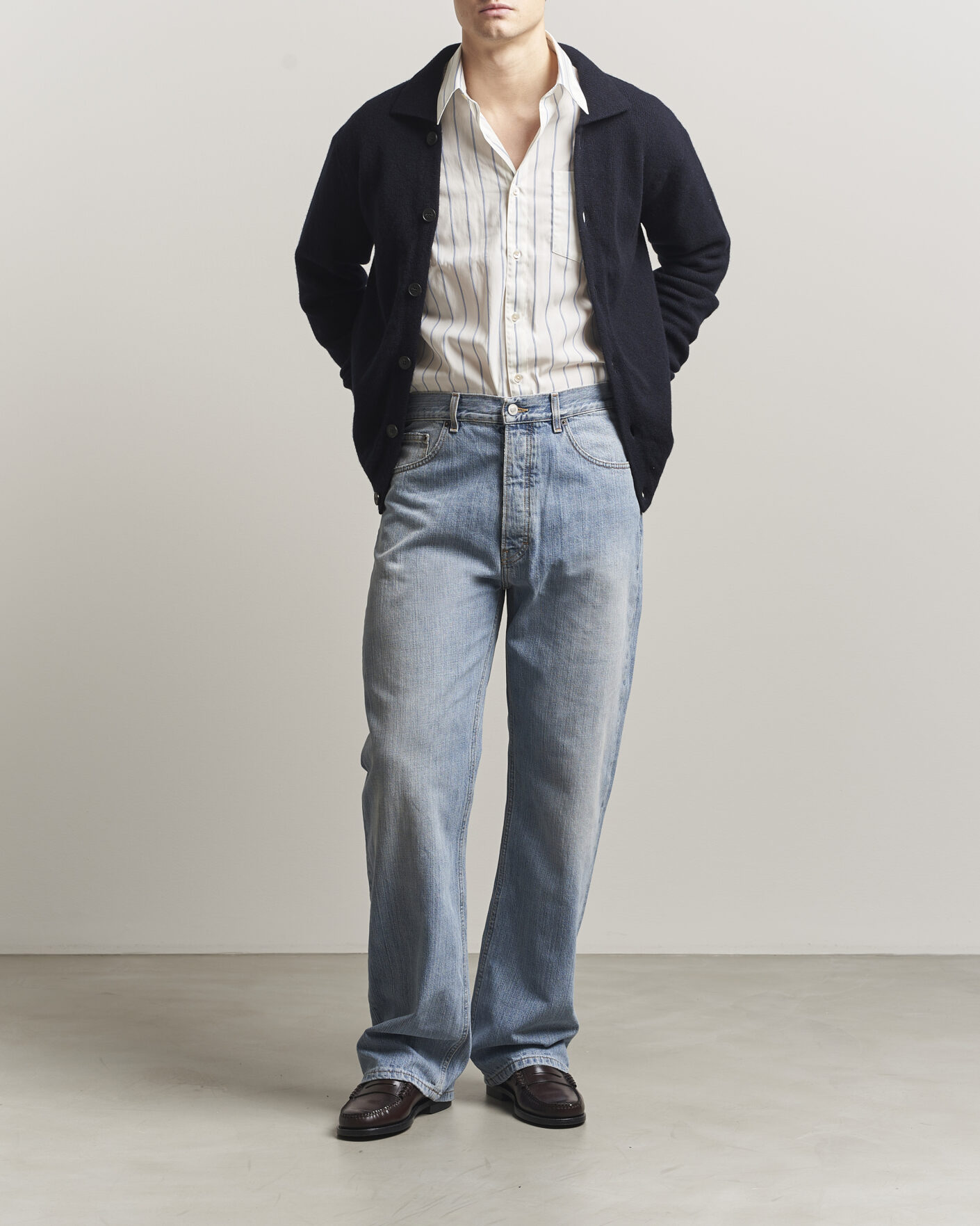 Herr | Jeans | Jeanerica | VM009 Vega Jeans Light Blue Righe