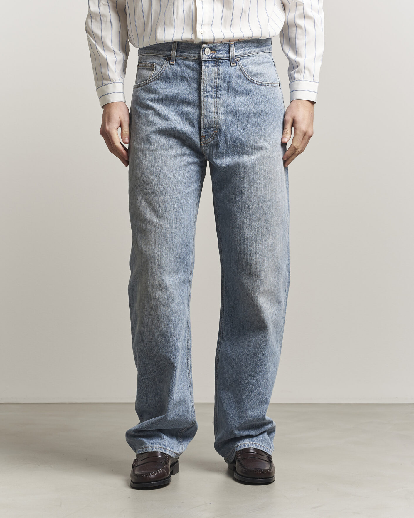 Herr | Jeans | Jeanerica | VM009 Vega Jeans Light Blue Righe