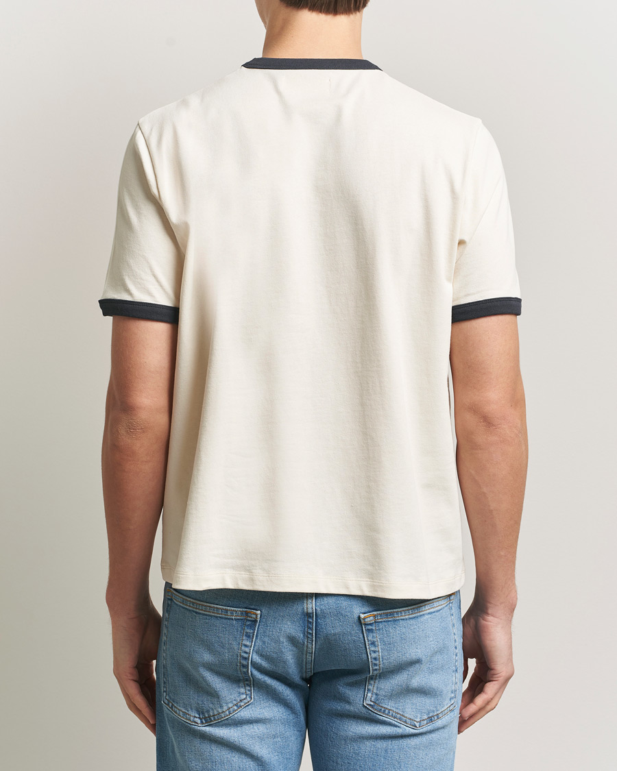Herr | T-Shirts | Jeanerica | Ringer Crew Neck T-Shirt Off White