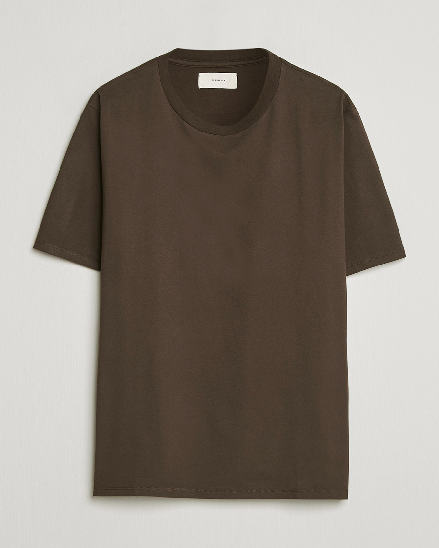 Herr | T-Shirts | Jeanerica | Delon Crew Neck T-Shirt Brown