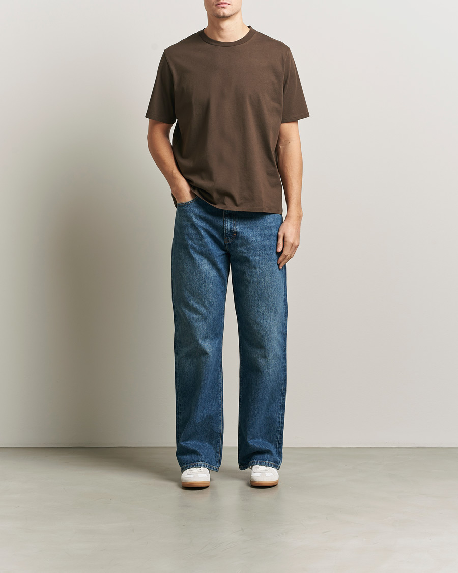 Herr | T-Shirts | Jeanerica | Delon Crew Neck T-Shirt Brown