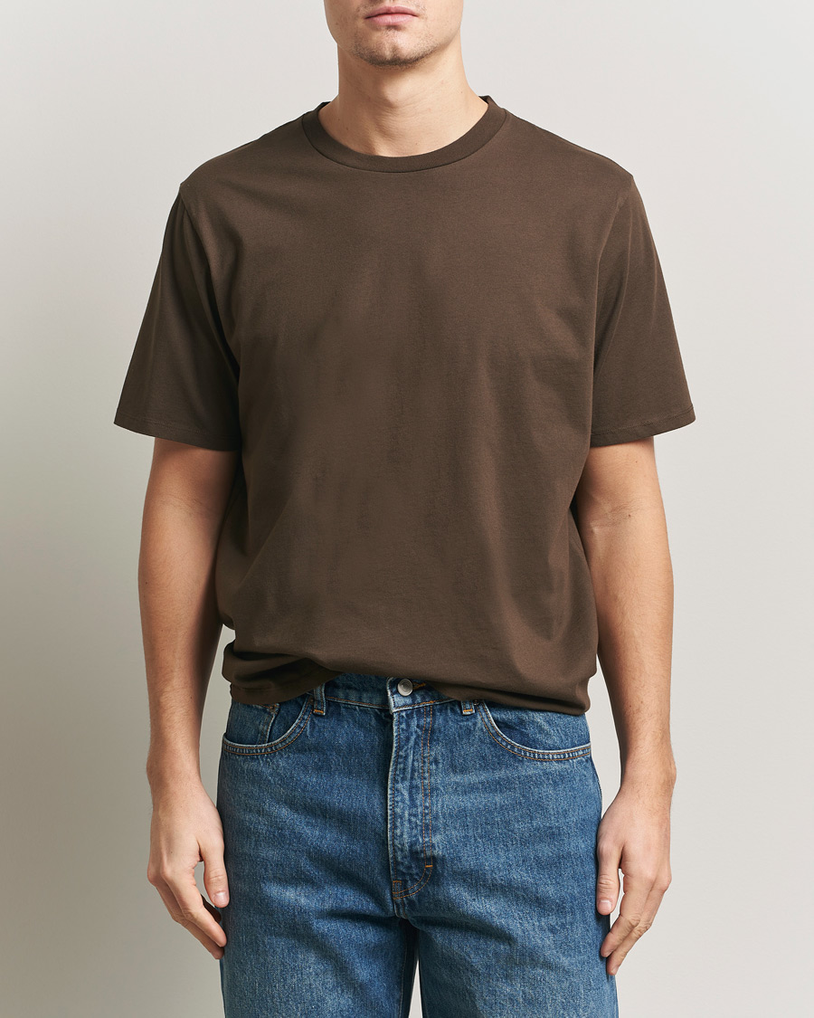 Herr | T-Shirts | Jeanerica | Delon Crew Neck T-Shirt Brown