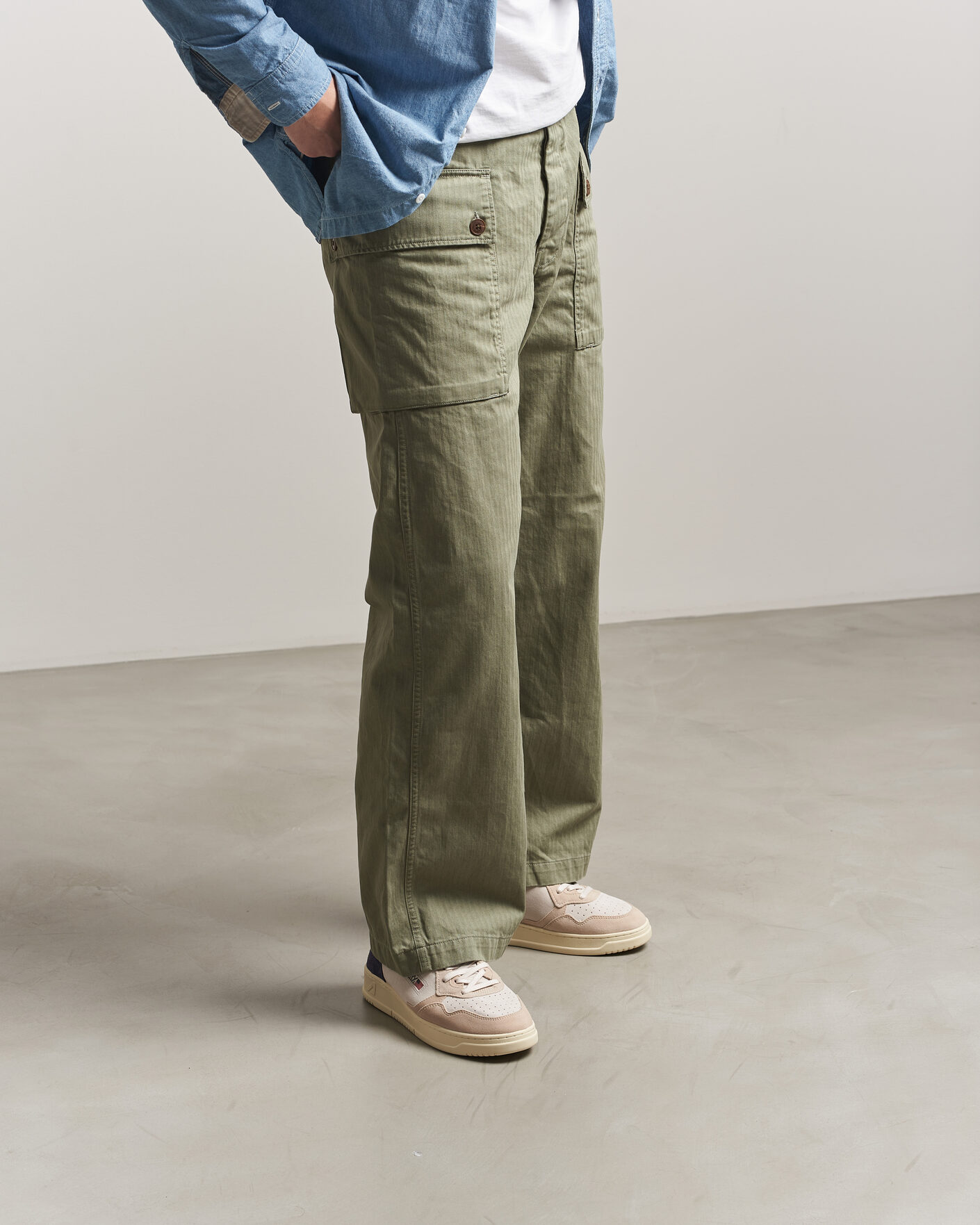 Herr | Sneakers | Autry | Medalist Low Sneaker Blue/White/Sand