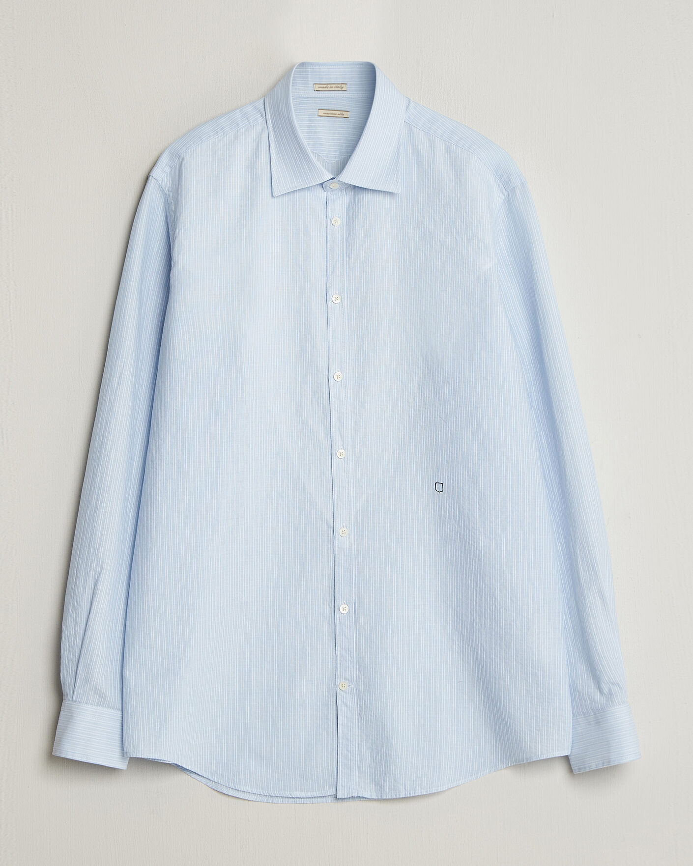 Herr | Skjortor | Massimo Alba | Genova Striped Shirt Sky Blue