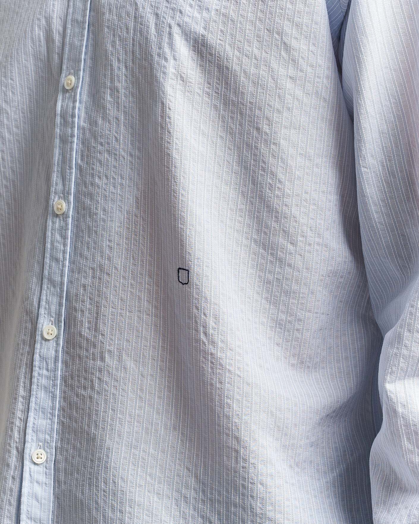 Herr | Skjortor | Massimo Alba | Genova Striped Shirt Sky Blue