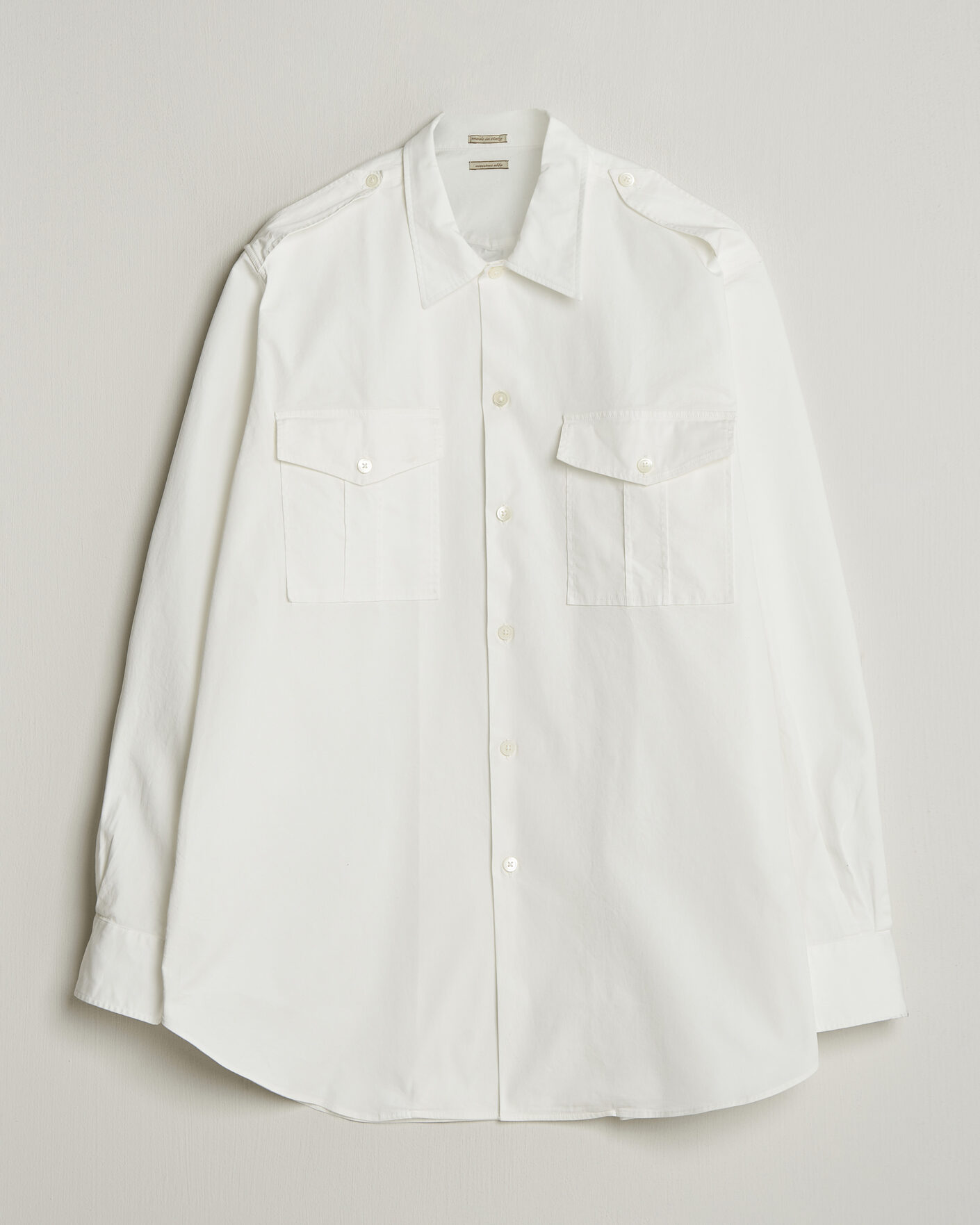 Herr | Skjortor | Massimo Alba | Army Double Pocket Shirt White