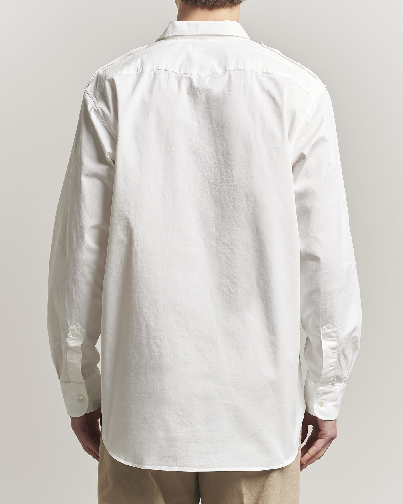 Herr | Skjortor | Massimo Alba | Army Double Pocket Shirt White