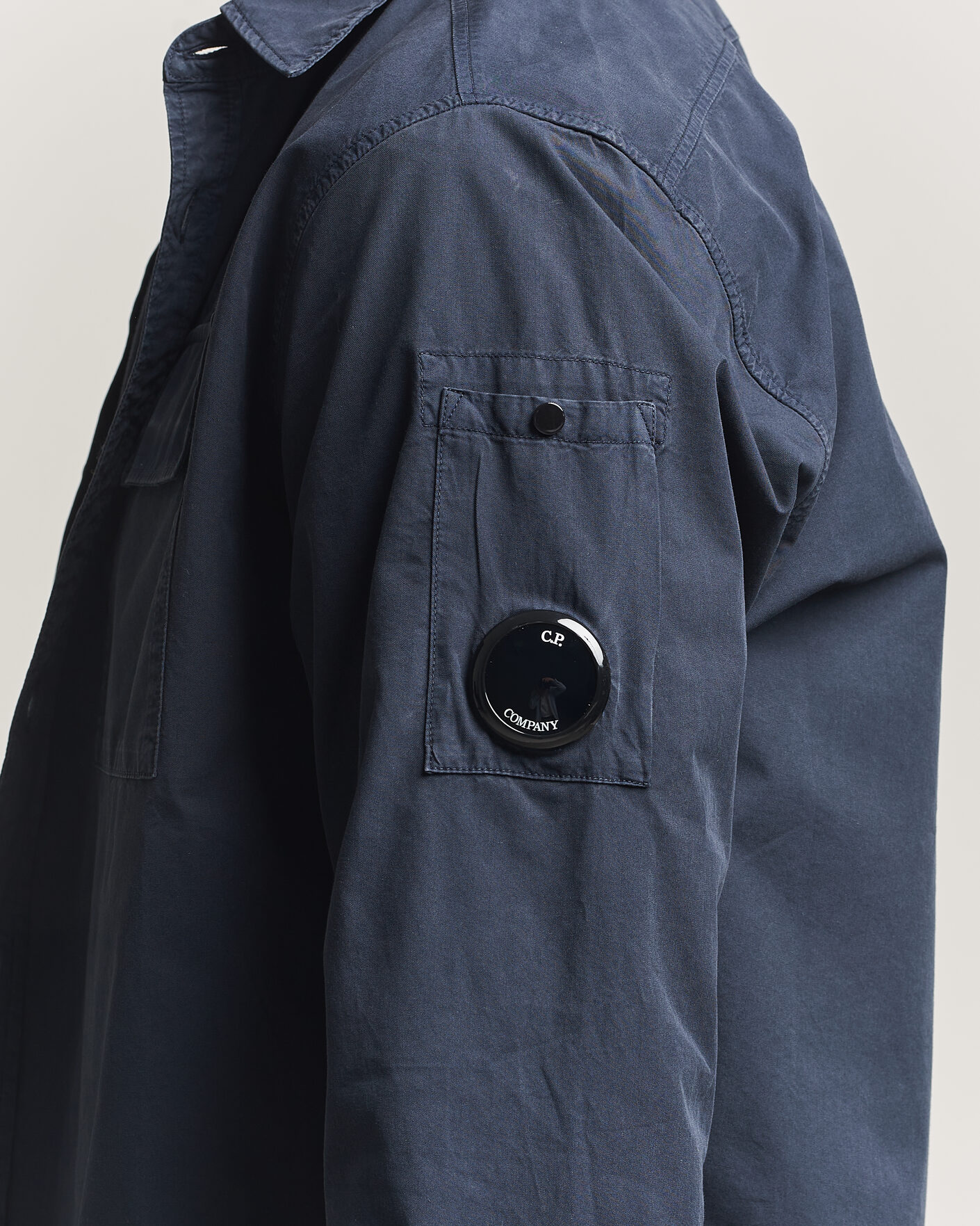 Herr | Skjortor | C.P. Company | Organic Gabardine Pocket Shirt Navy