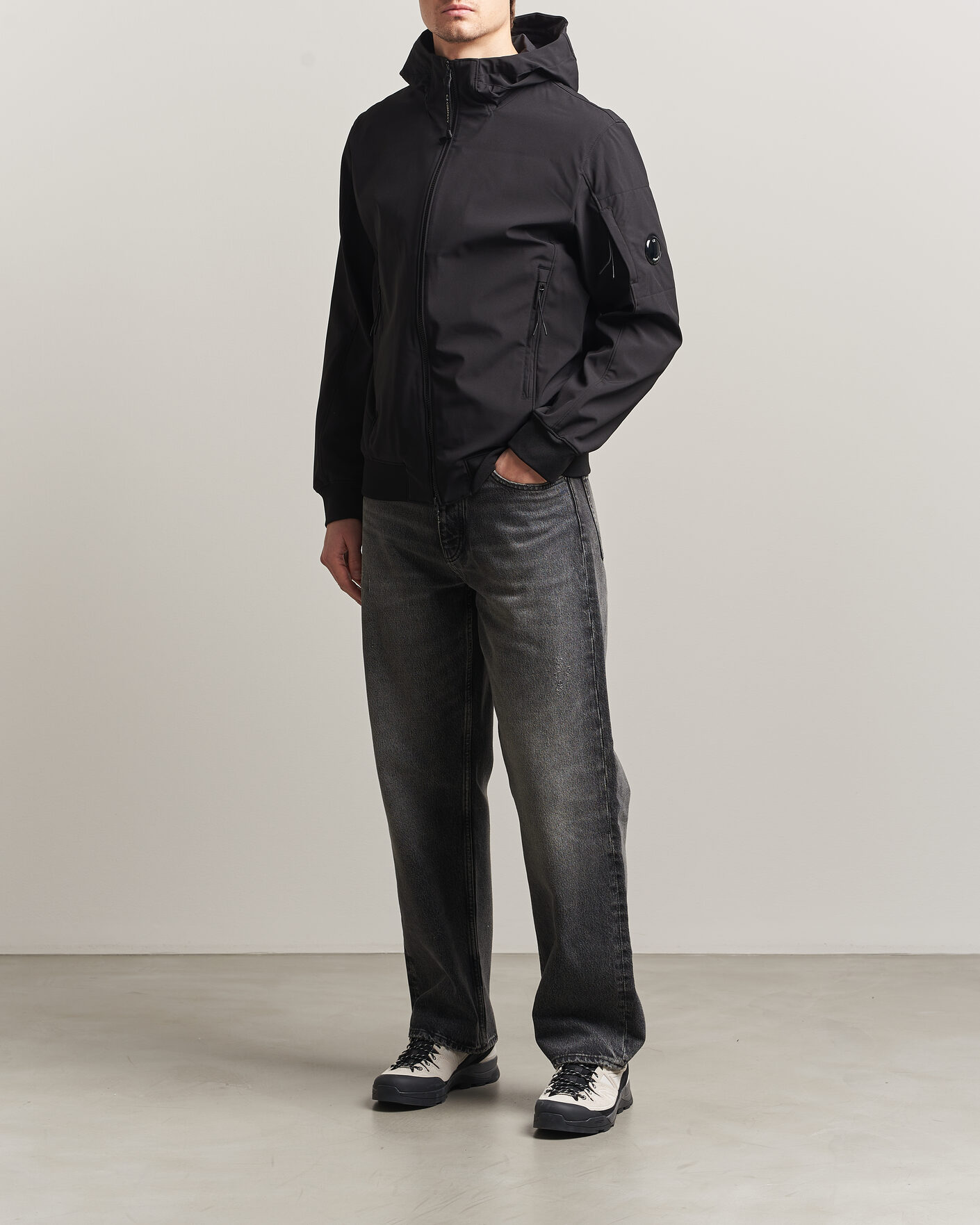 Herr | Jackor | C.P. Company | Shell R Hooded Jacket Black