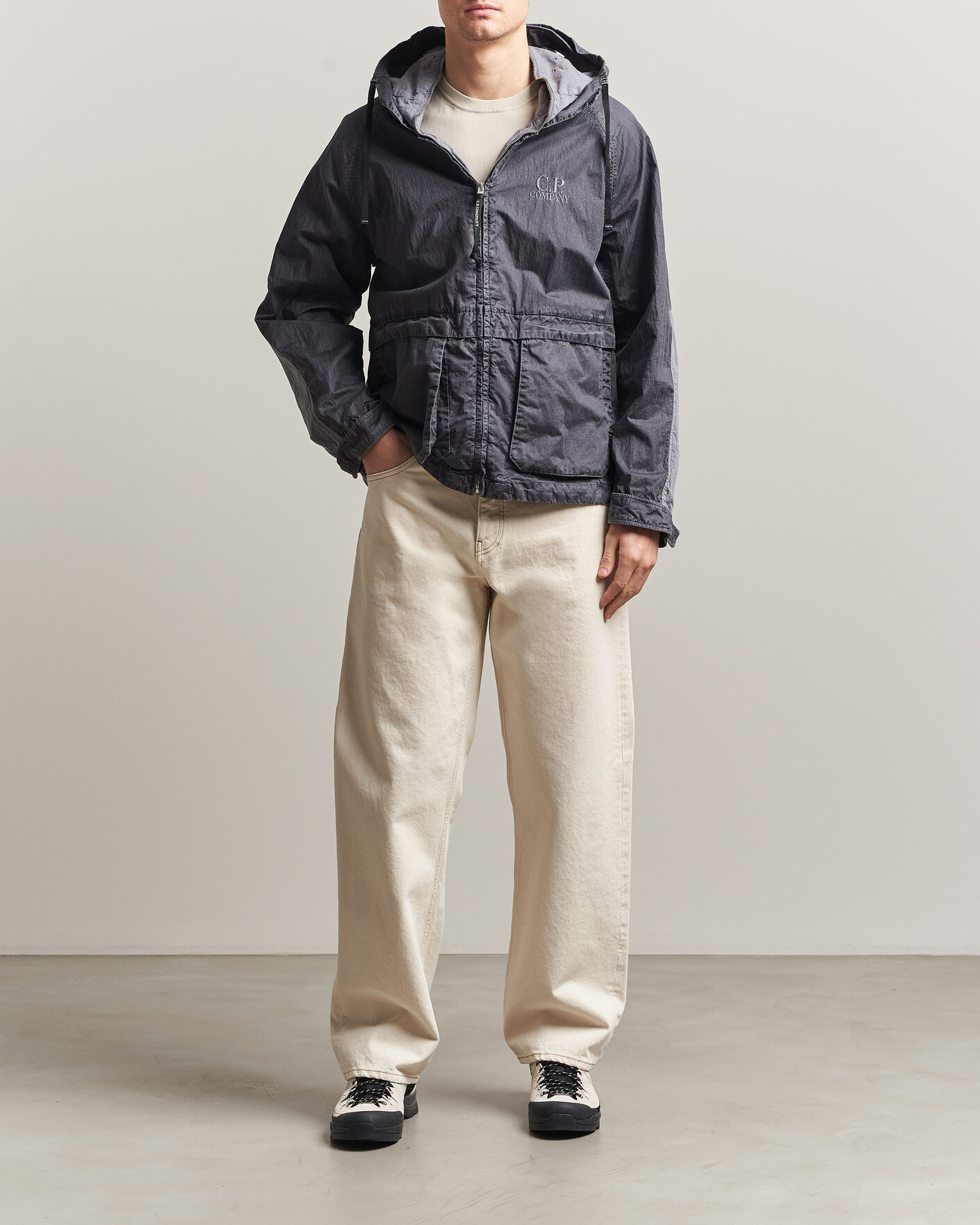 Herr | Jackor | C.P. Company | 50 Fili Wax Hood Jacket Black