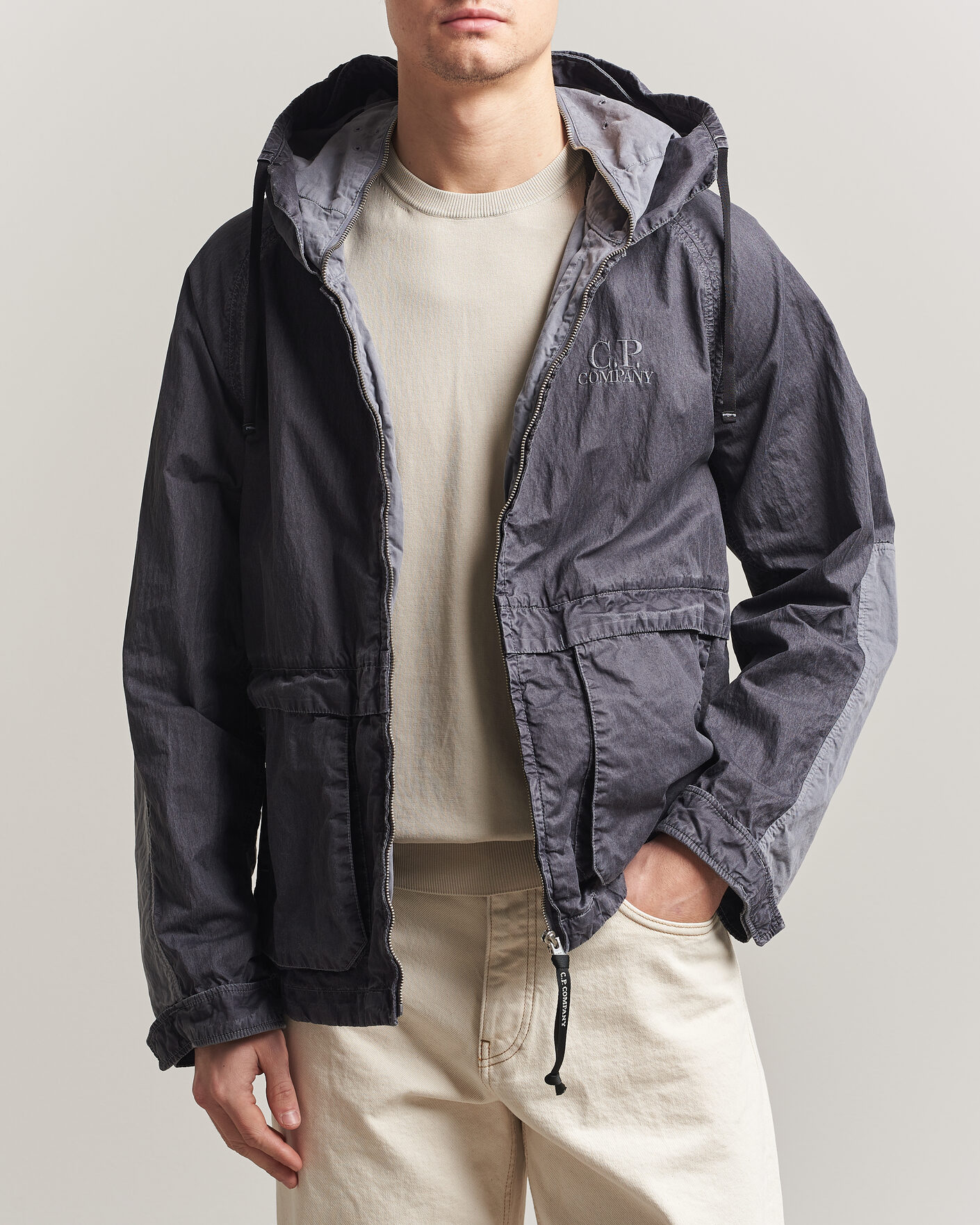 Herr | Jackor | C.P. Company | 50 Fili Wax Hood Jacket Black