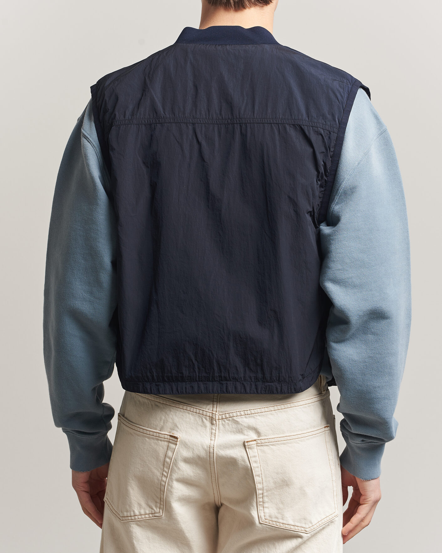 Herr | Tröjor | C.P. Company | Cotton Mix 2 in 1 Knitted Sweater Navy