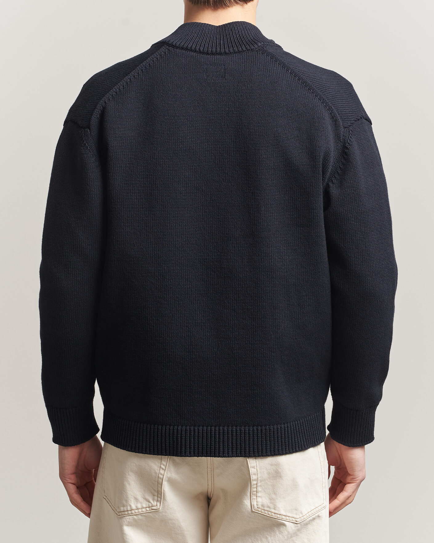 Herr | Tröjor | C.P. Company | Cotton Mix 2 in 1 Knitted Sweater Navy