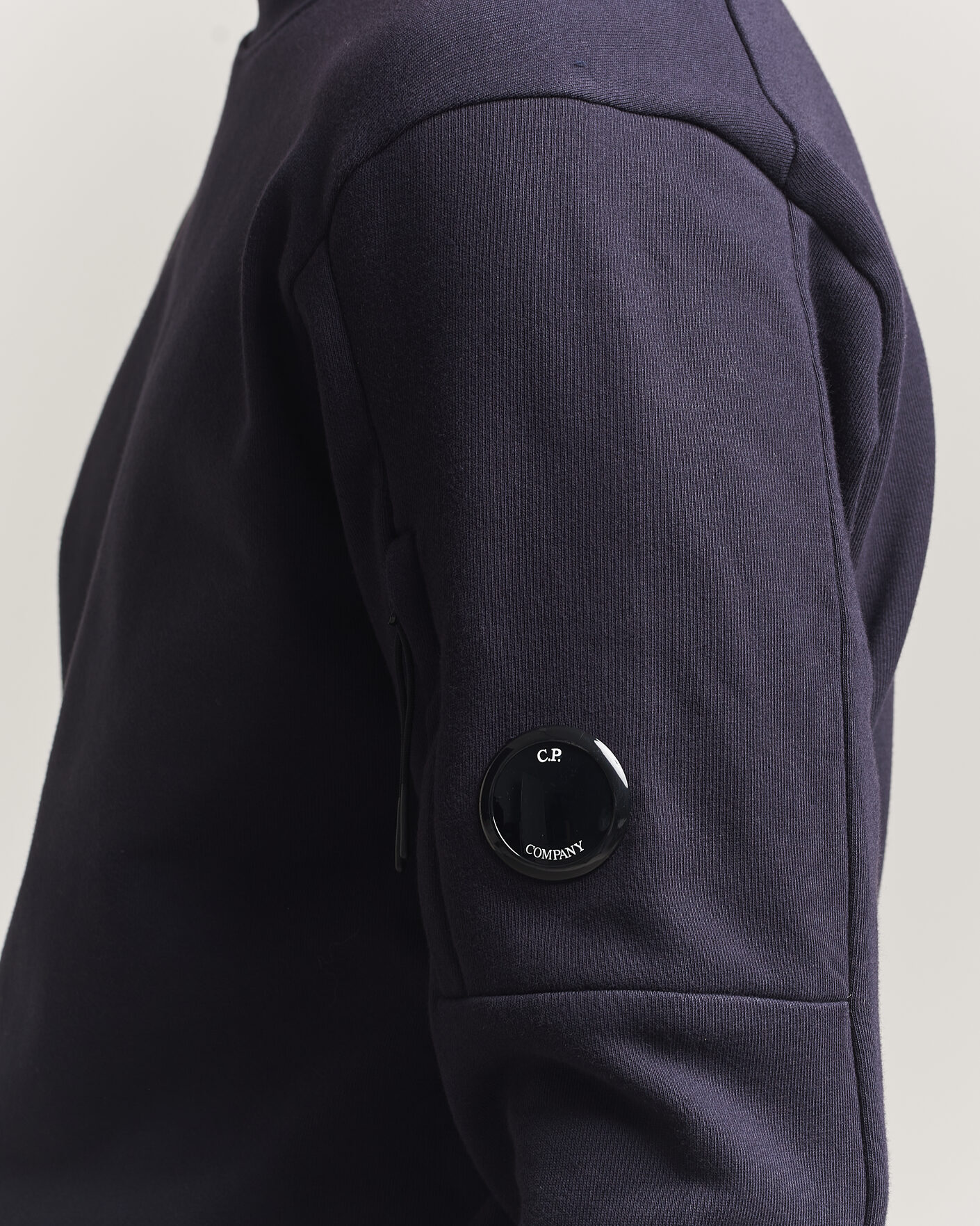 Herr | Tröjor | C.P. Company | Diagonal Raised Fleece Lens Sweatshirt Navy