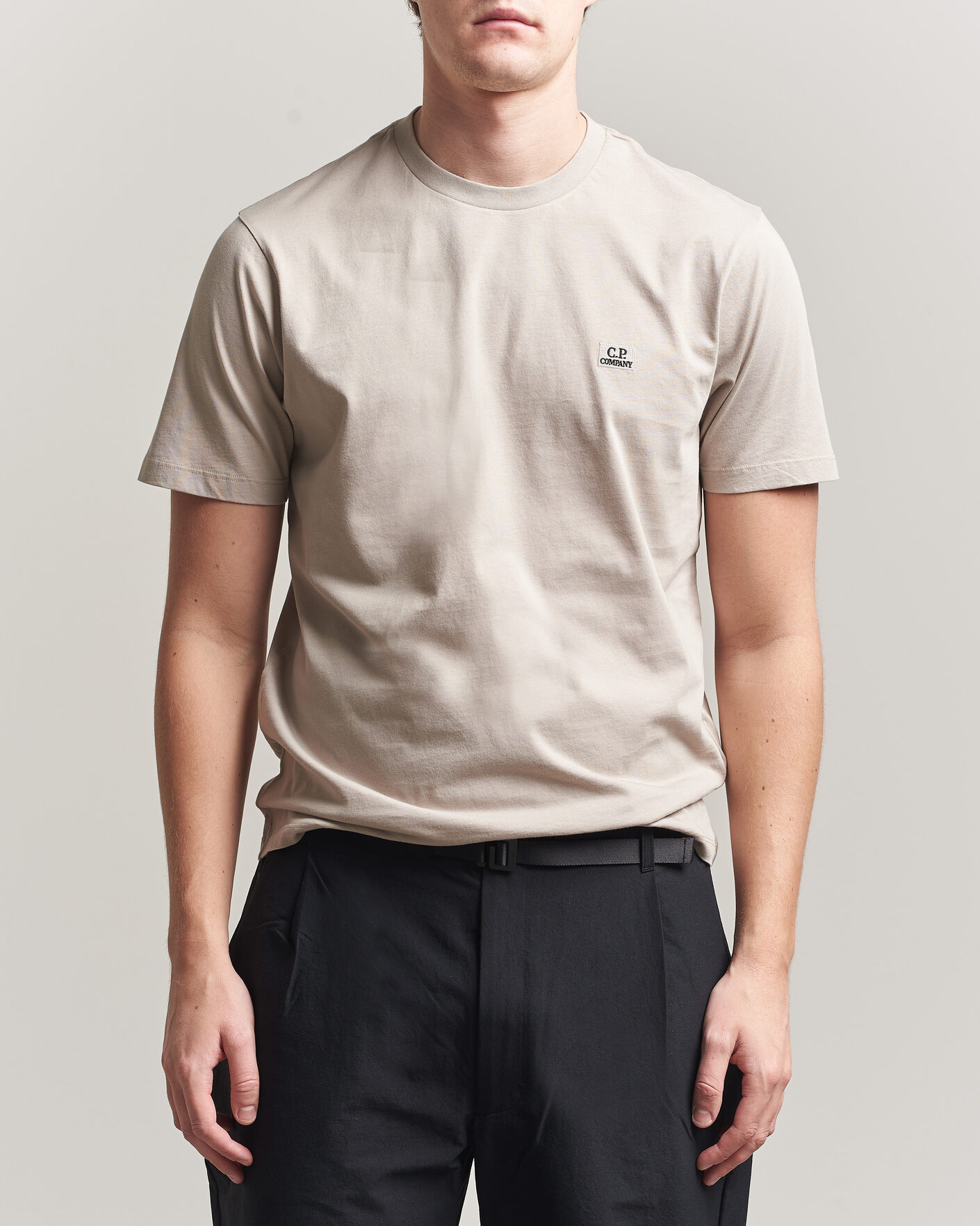 Herr | T-Shirts | C.P. Company | Short Sleeve Small Logo T-Shirt Light Grey