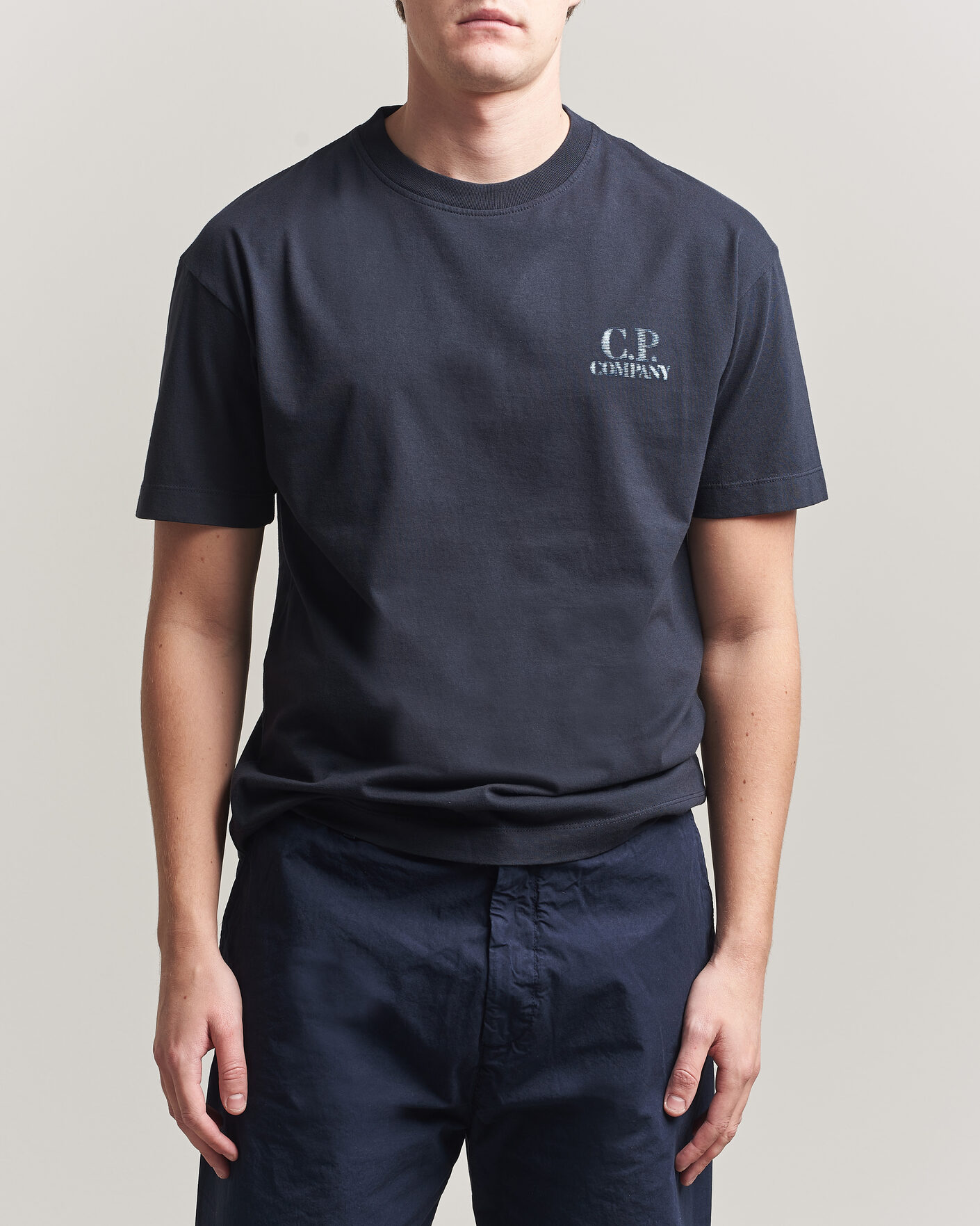 Herr | T-Shirts | C.P. Company | Short Sleeve Back Print T-Shirt Navy
