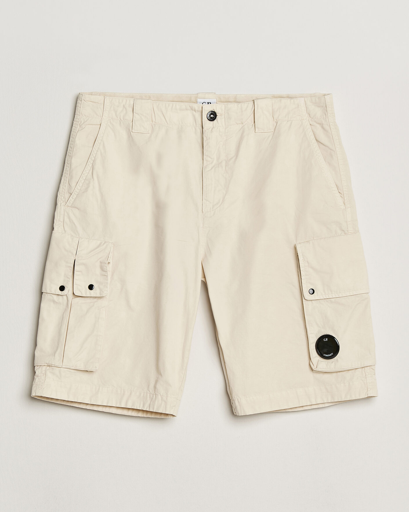 Herr | Shorts | C.P. Company | Cotton Gabardine Cargo Shorts Cream