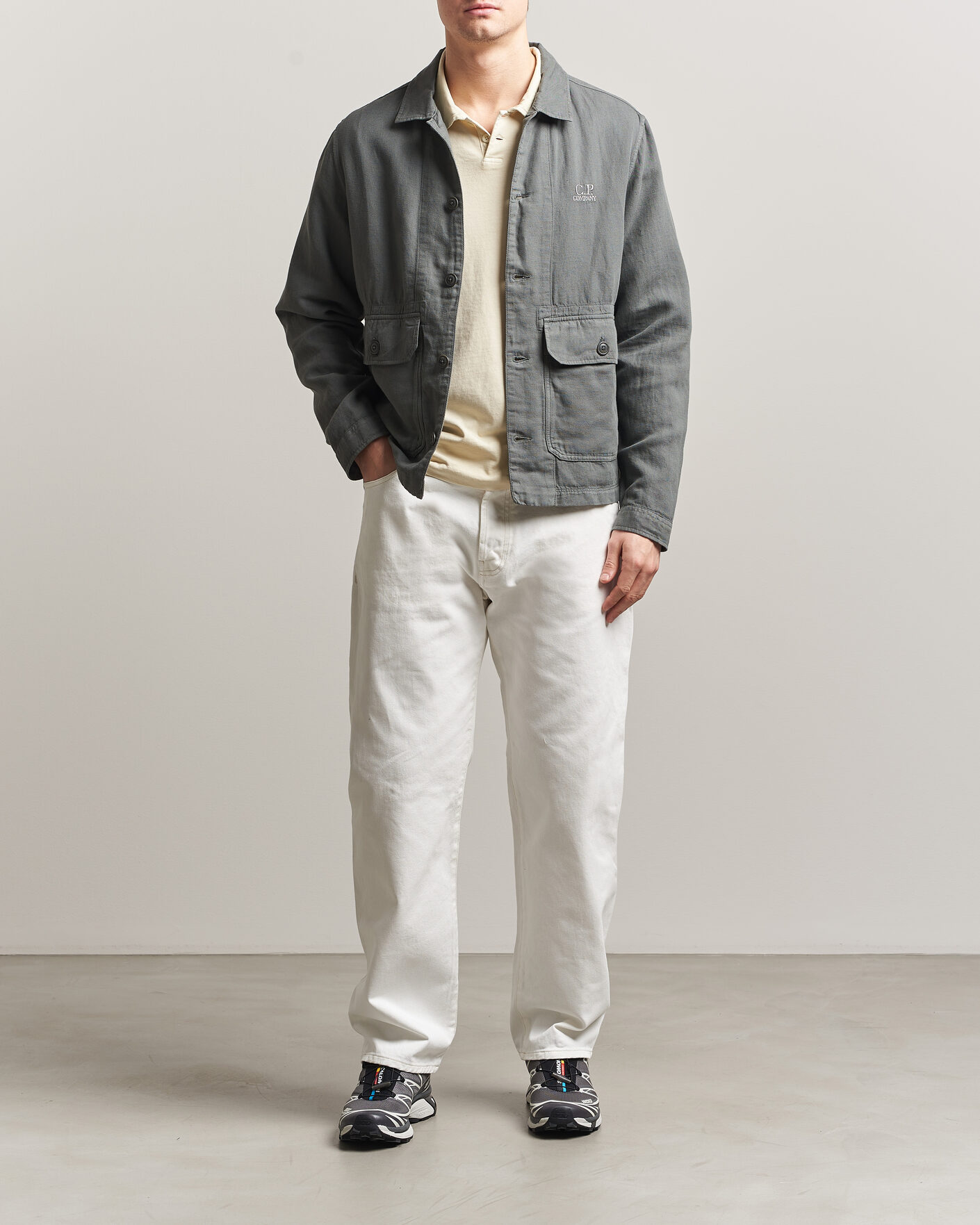 Herr | Jeans | C.P. Company | Bull Denim 10oz Jeans White
