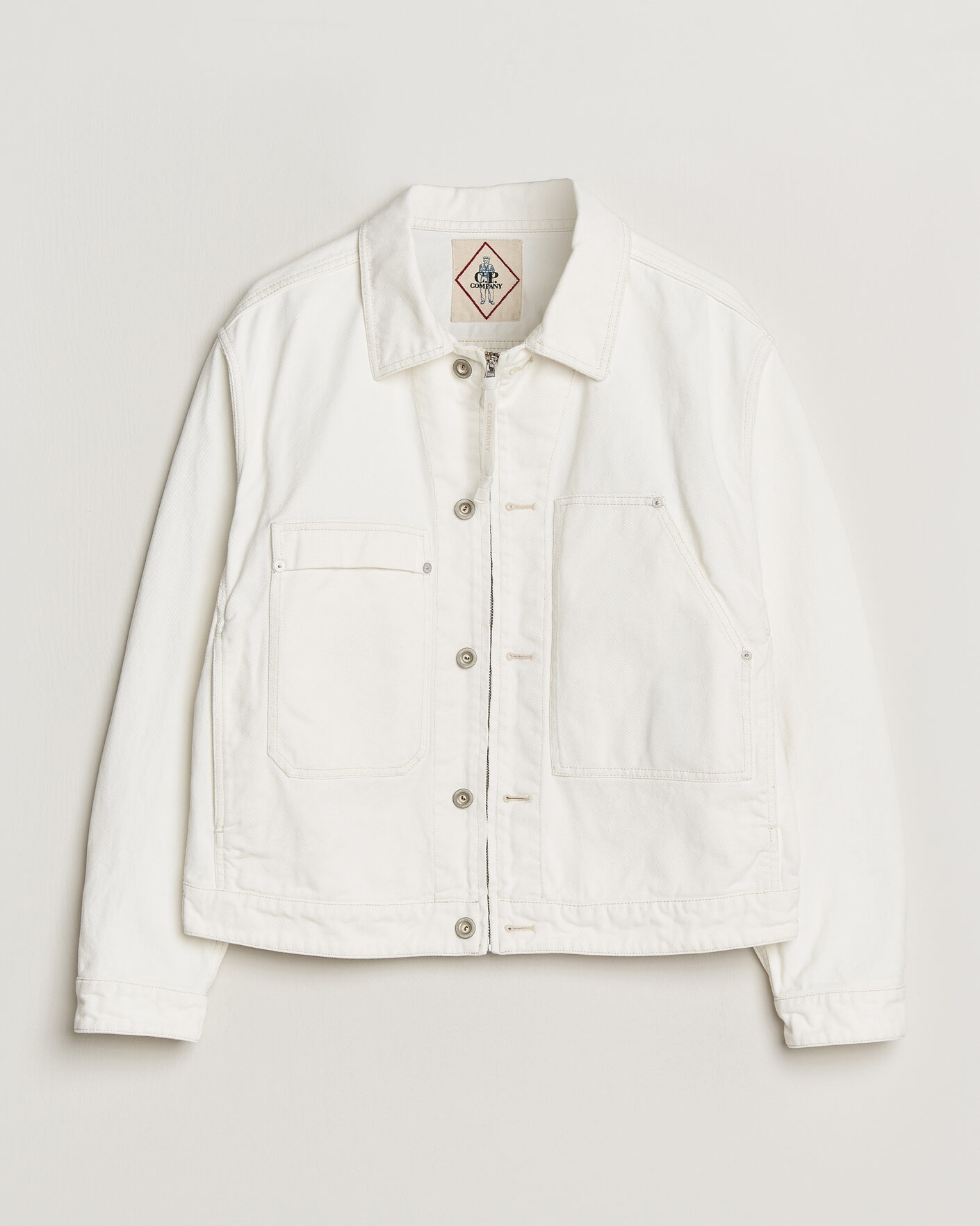Herr | Jackor | C.P. Company | Bull Denim 10oz Jeans Jacket White