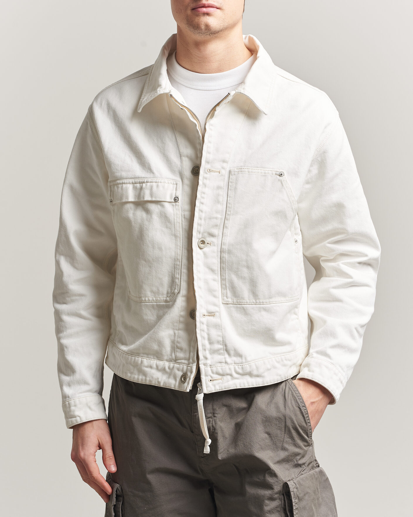 Herr | Jackor | C.P. Company | Bull Denim 10oz Jeans Jacket White