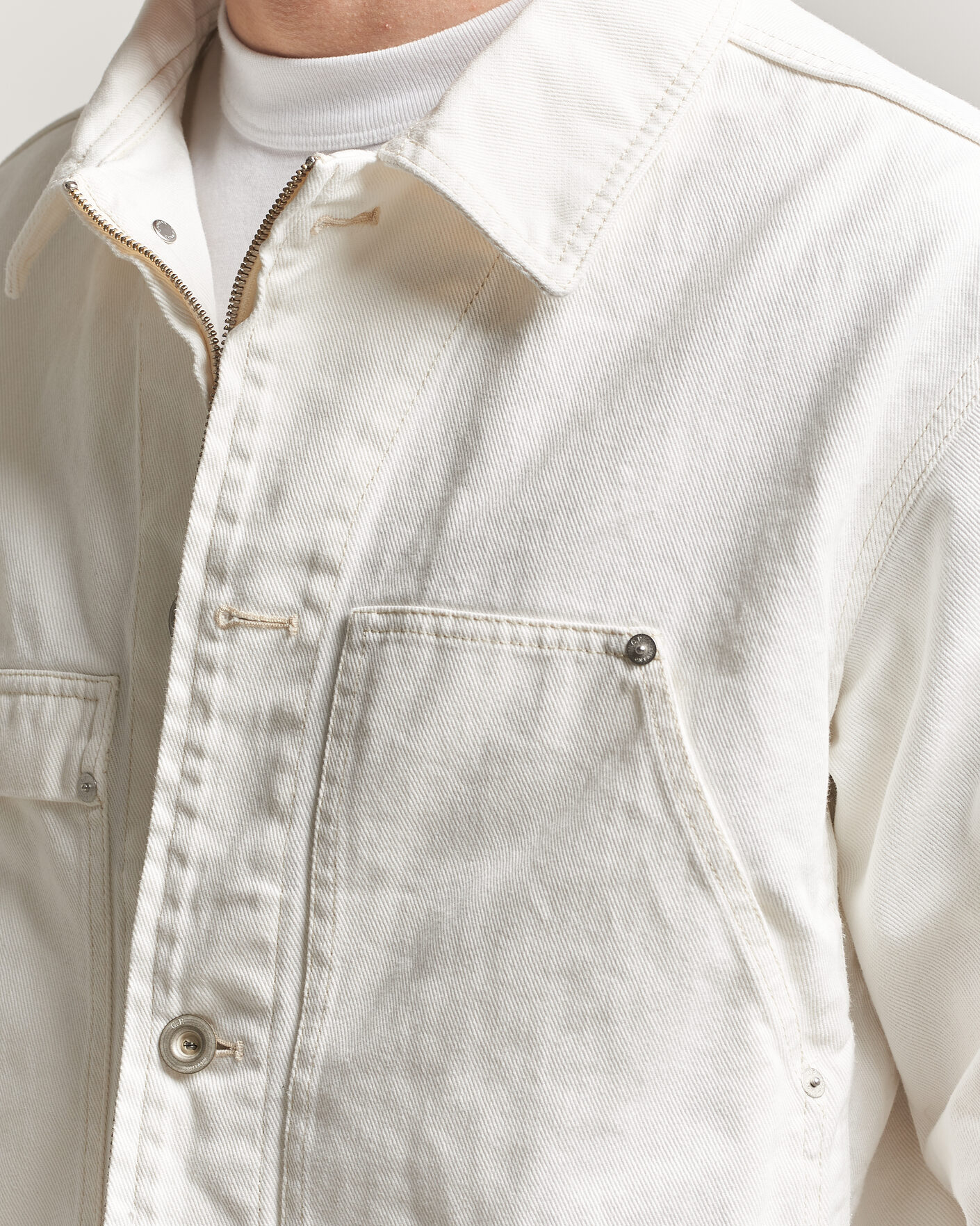 Herr | Jackor | C.P. Company | Bull Denim 10oz Jeans Jacket White