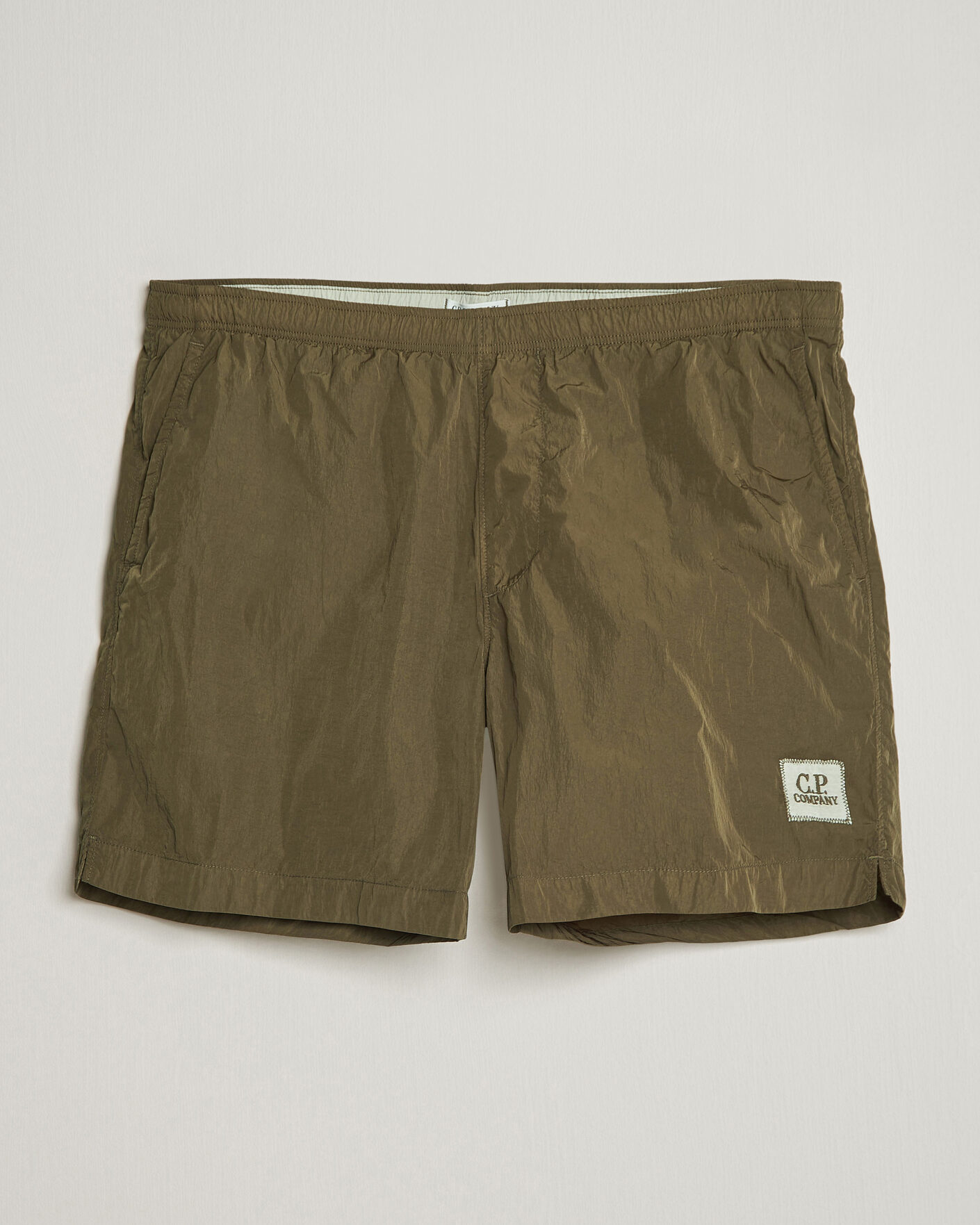 Herr | Badbyxor | C.P. Company | Eco Chrome Logo Swimshorts Olive