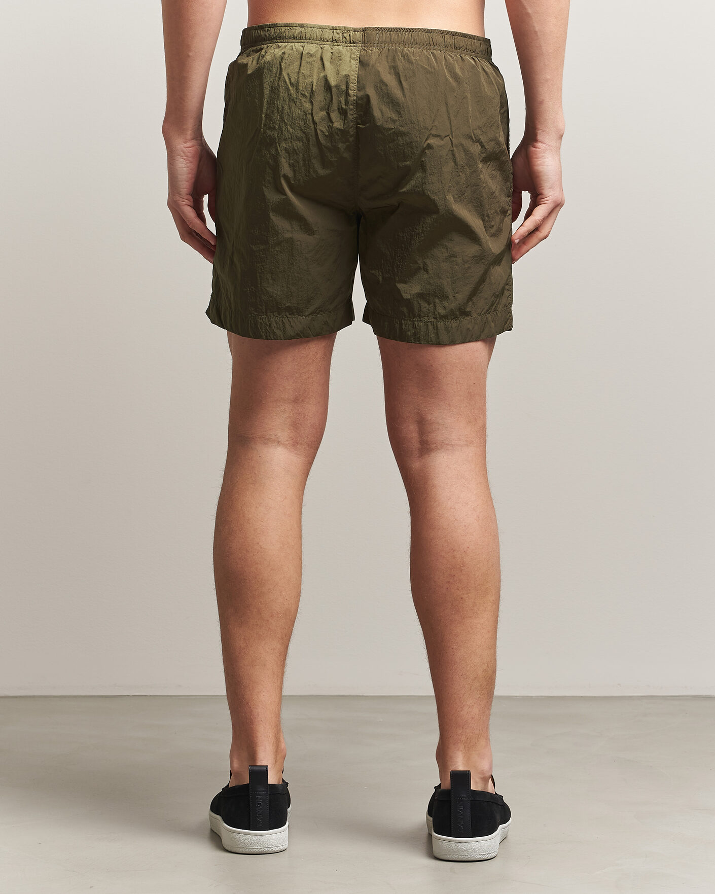Herr | Badbyxor | C.P. Company | Eco Chrome Logo Swimshorts Olive