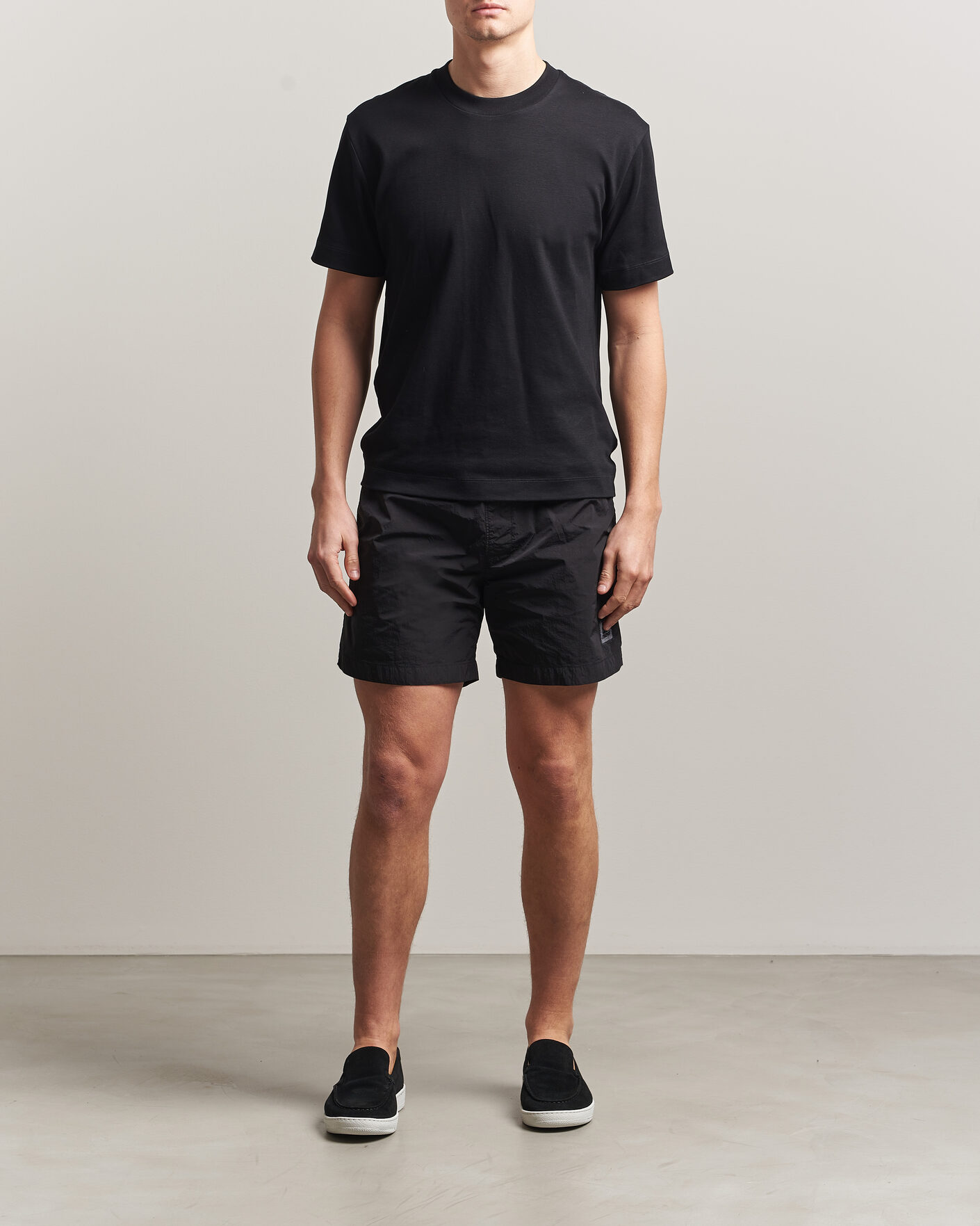 Herr | Badbyxor | C.P. Company | Eco Chrome Logo Swimshorts Black