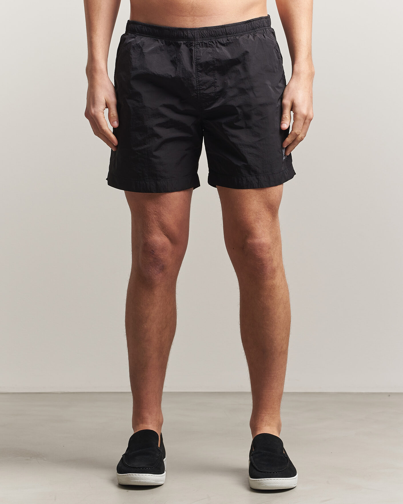 Herr | Badbyxor | C.P. Company | Eco Chrome Logo Swimshorts Black
