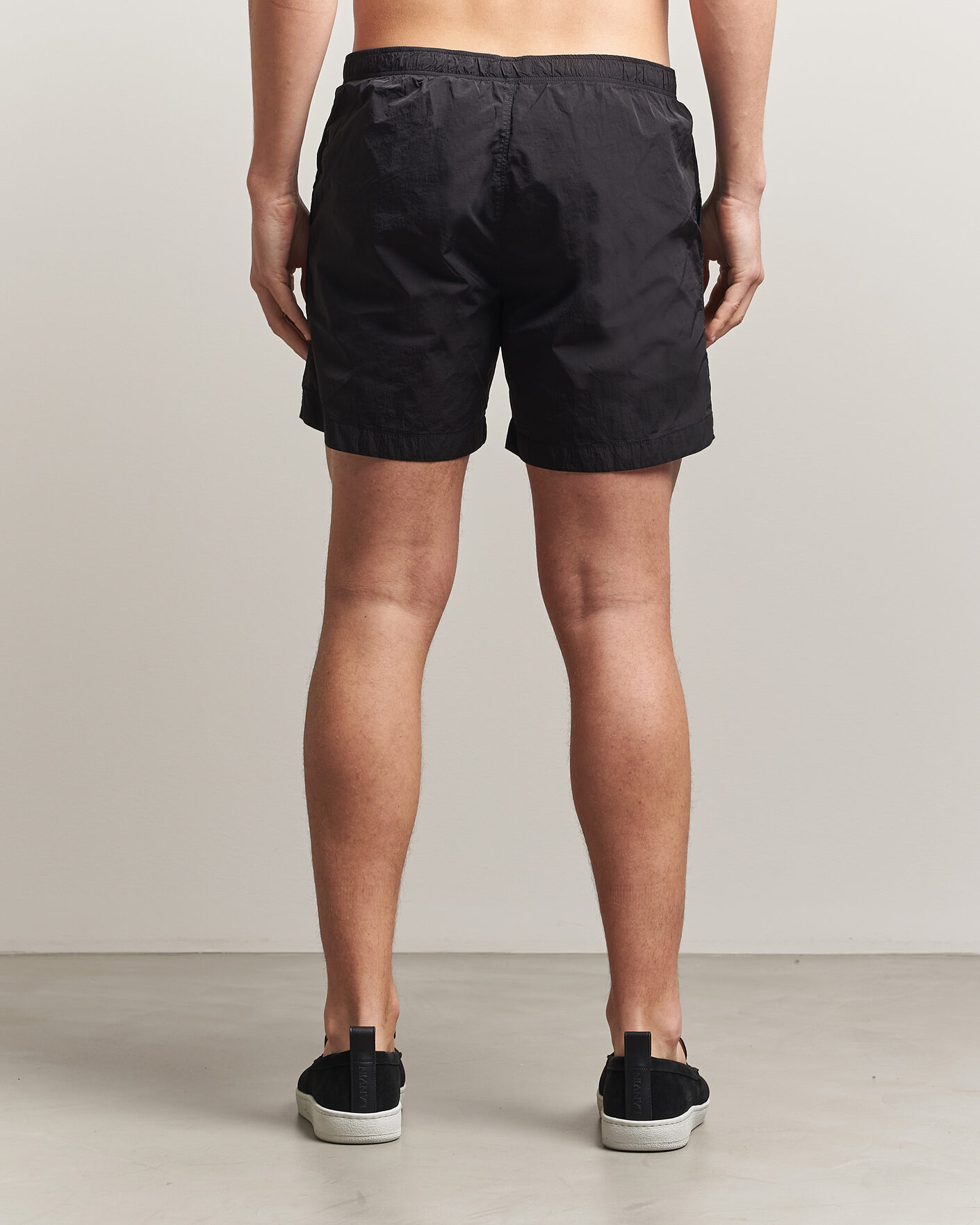 Herr | Badbyxor | C.P. Company | Eco Chrome Logo Swimshorts Black