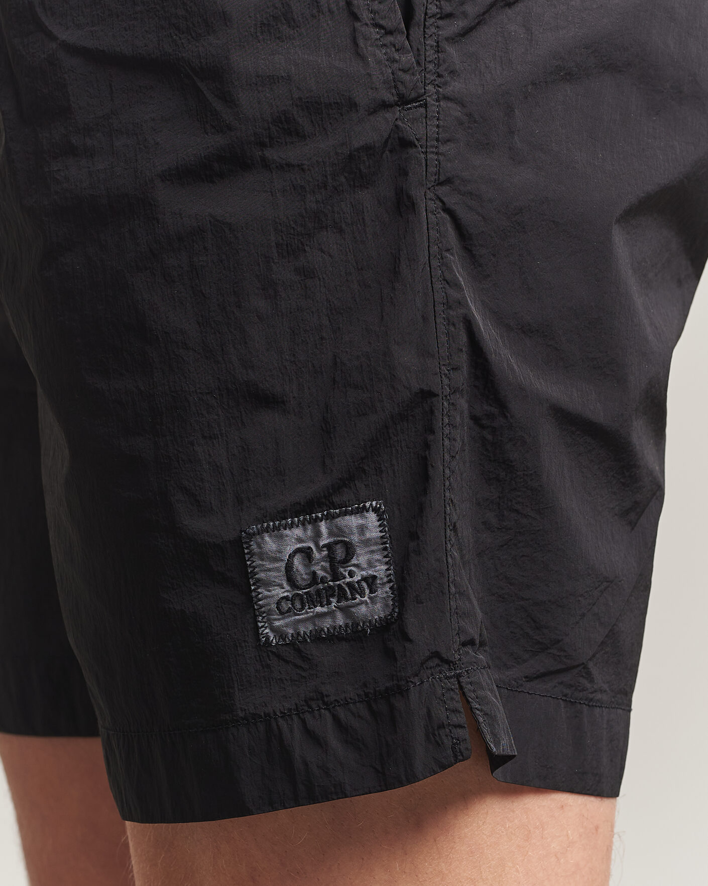 Herr | Badbyxor | C.P. Company | Eco Chrome Logo Swimshorts Black