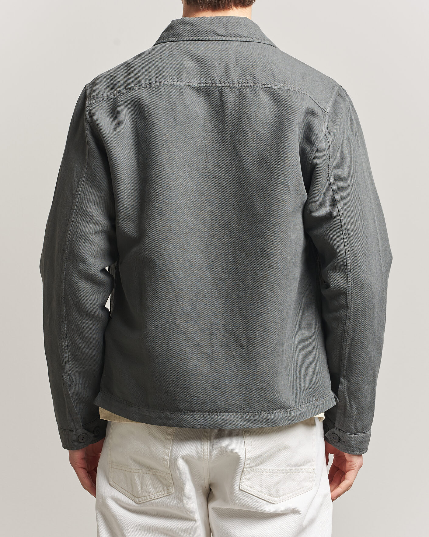 Herr | Skjortor | C.P. Company | Broken Twill Linen/Cotton Overshirt Olive