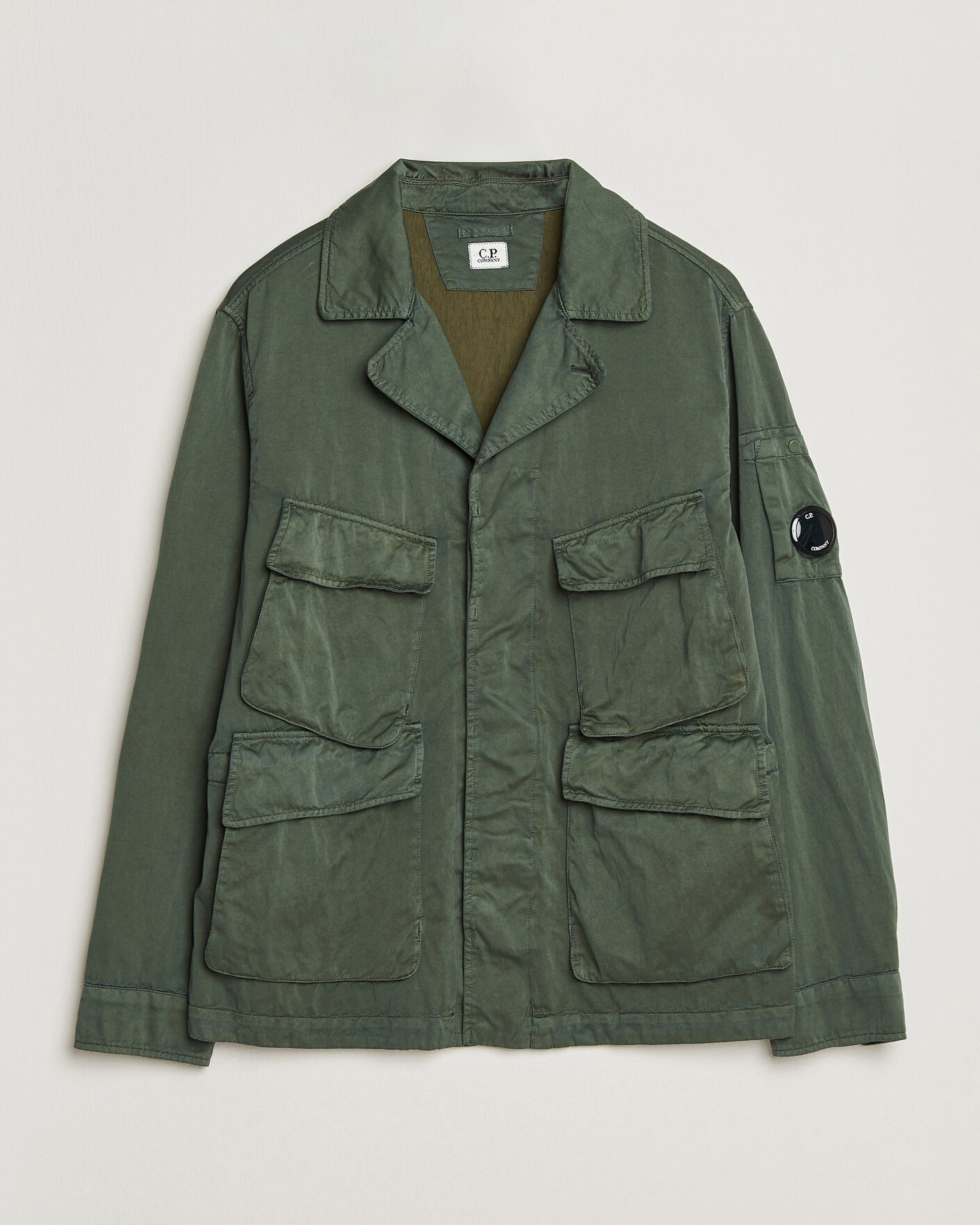 Herr | Jackor | C.P. Company | Raso Cinque Cotton Nylon Jungle Jacket Dark Green