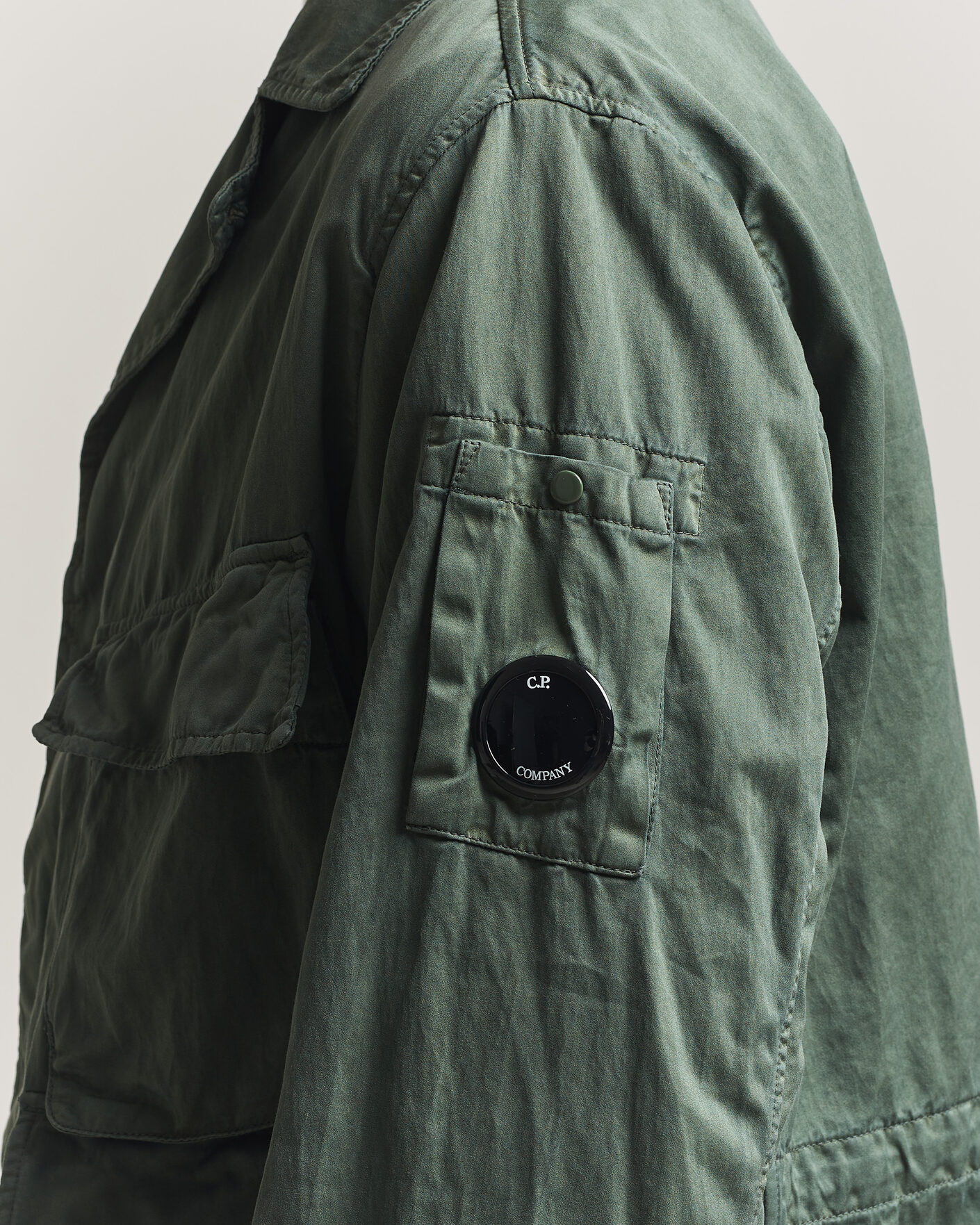Herr | Jackor | C.P. Company | Raso Cinque Cotton Nylon Jungle Jacket Dark Green