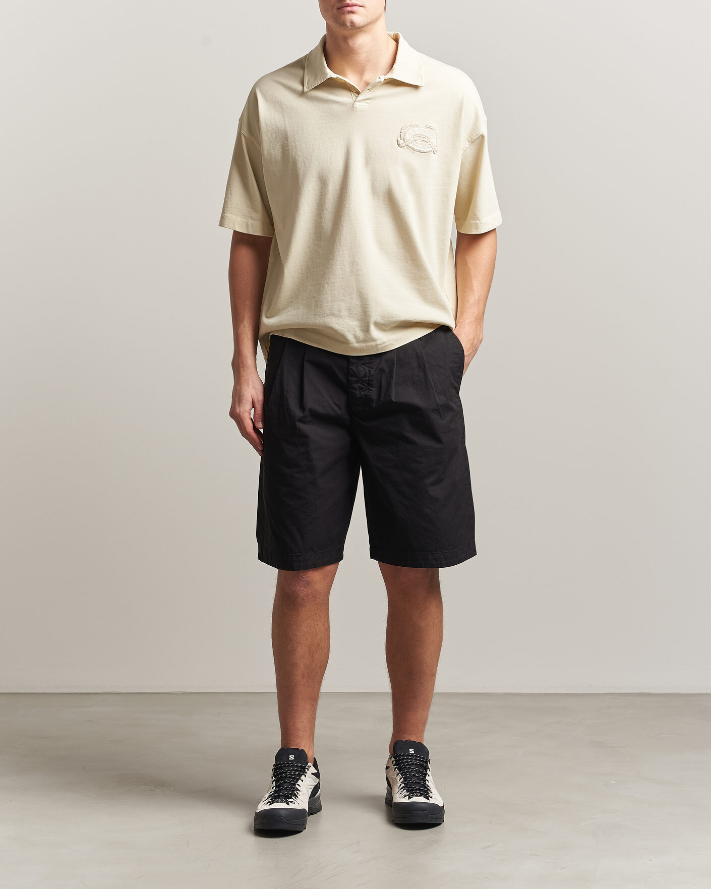 Herr | Pikéer | C.P. Company | Boxy Fit Cotton Logo Polo Cream