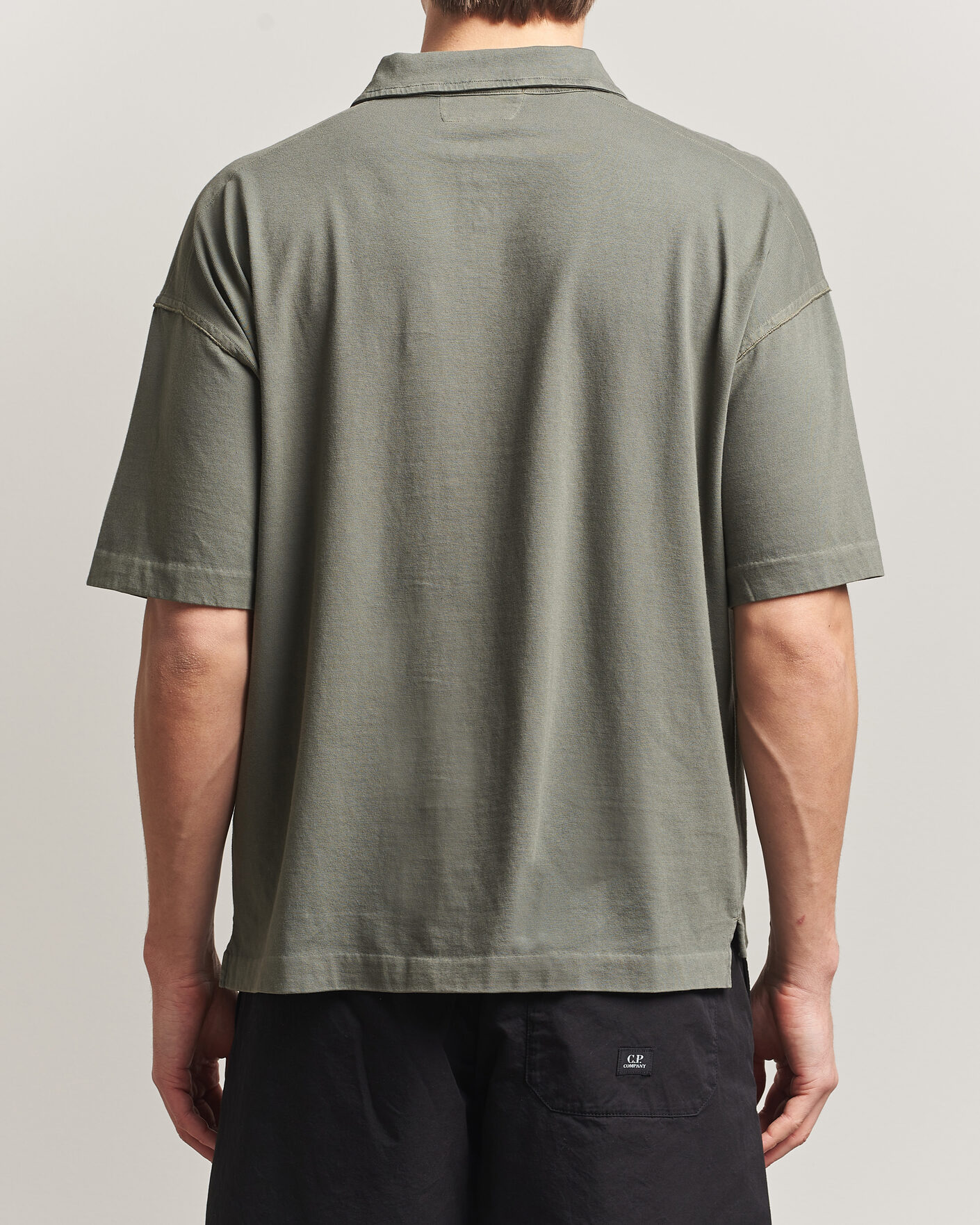 Herr | Pikéer | C.P. Company | Boxy Fit Cotton Logo Polo Dark Green