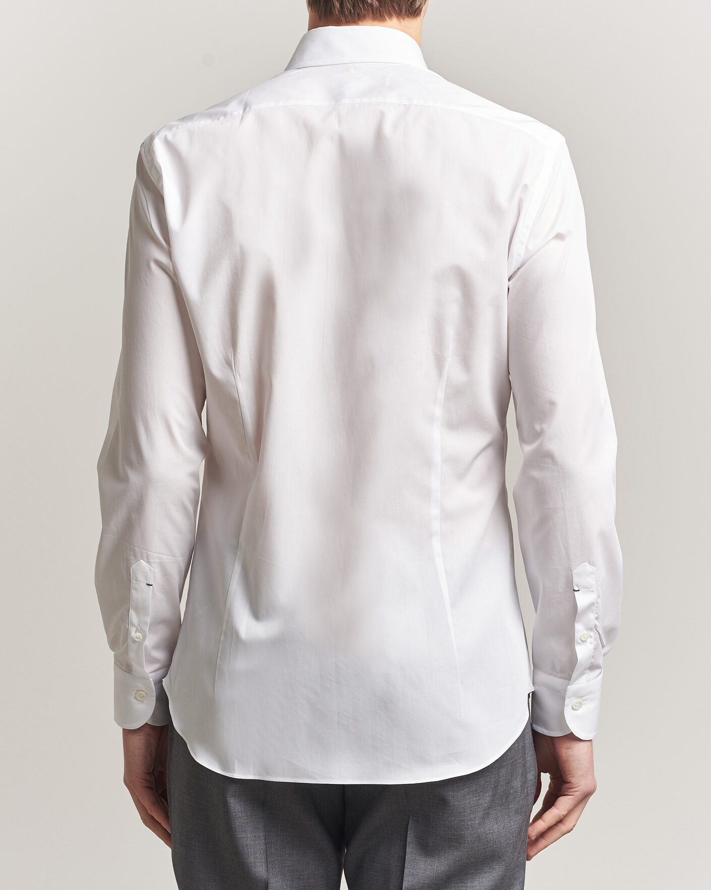 Herr | Skjortor | Mazzarelli | Soft Cotton Button Down Shirt White