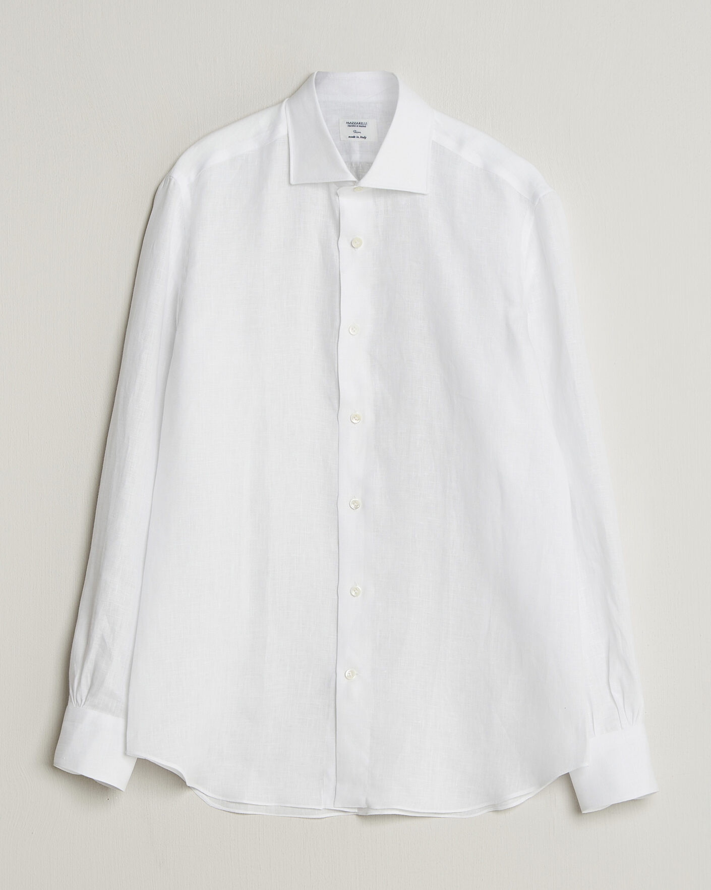 Herr | Skjortor | Mazzarelli | Soft Linen Shirt White