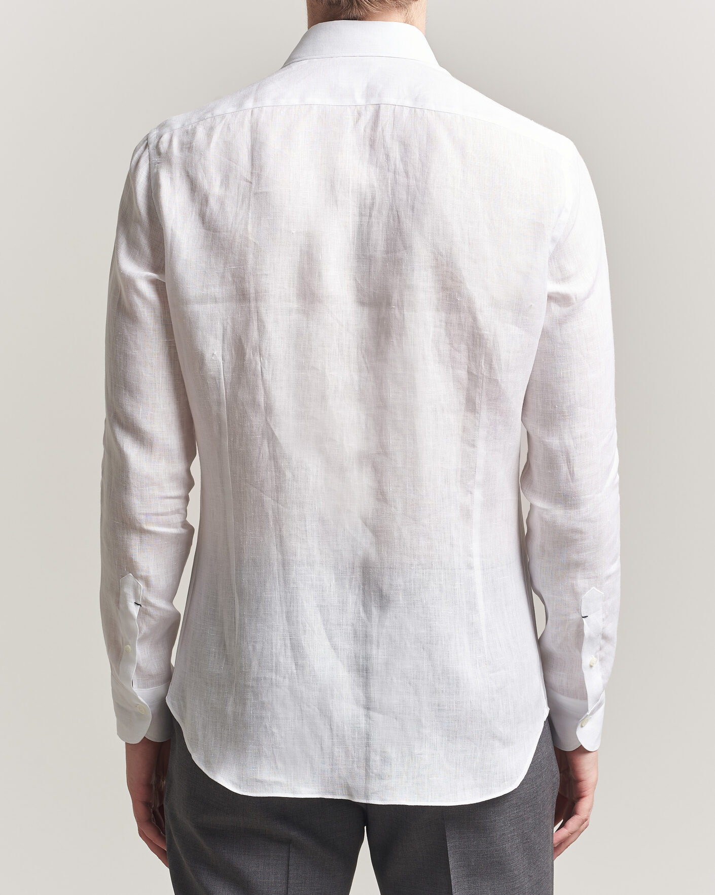 Herr | Skjortor | Mazzarelli | Soft Linen Shirt White
