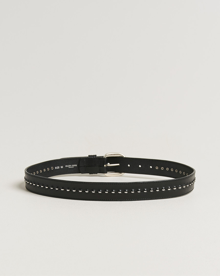 Herr | Bälten | Golden Goose | Studded Leather Belt Black
