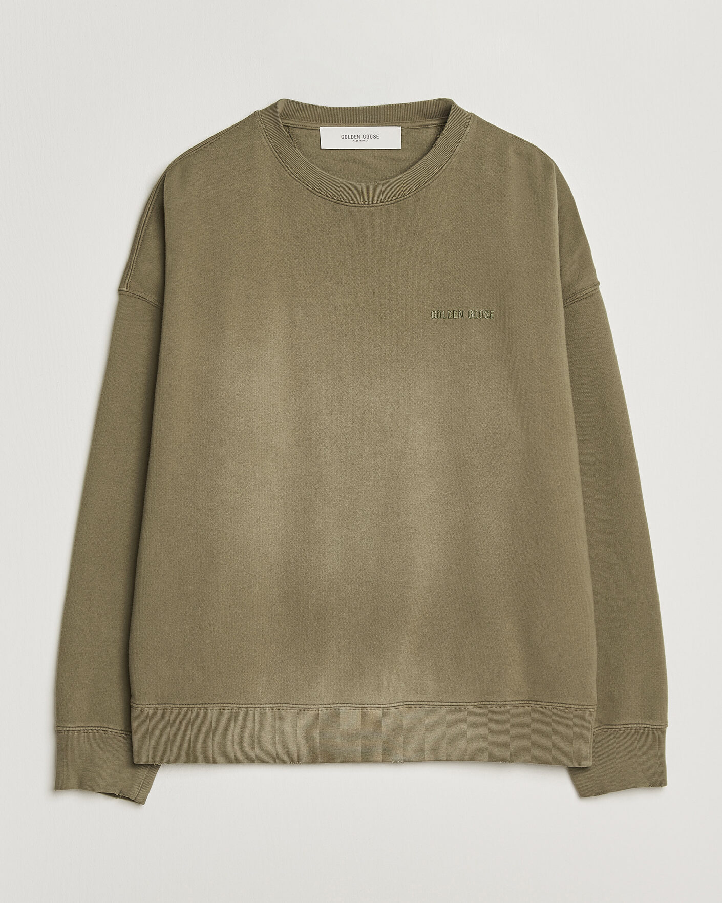 Herr | Tröjor | Golden Goose | Journey Dyed Cotton Sweatshirt Washed Beige