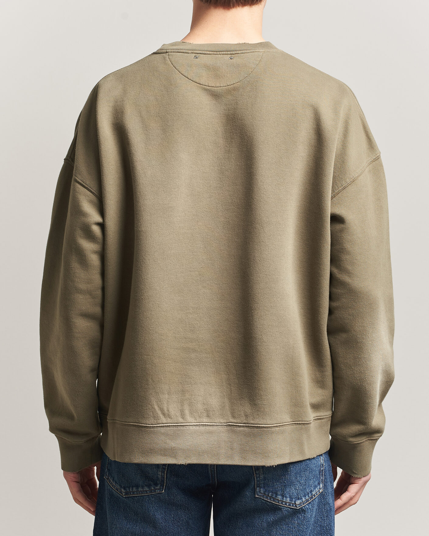 Herr | Tröjor | Golden Goose | Journey Dyed Cotton Sweatshirt Washed Beige