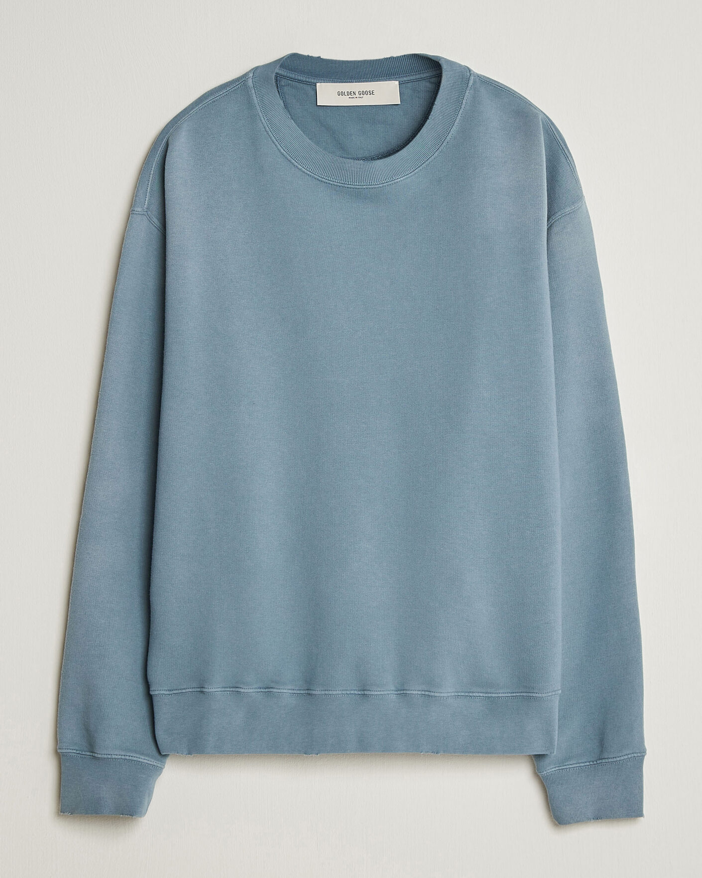 Herr | Tröjor | Golden Goose | Boxi Faded Cotton Sweatshirt Windward Blue