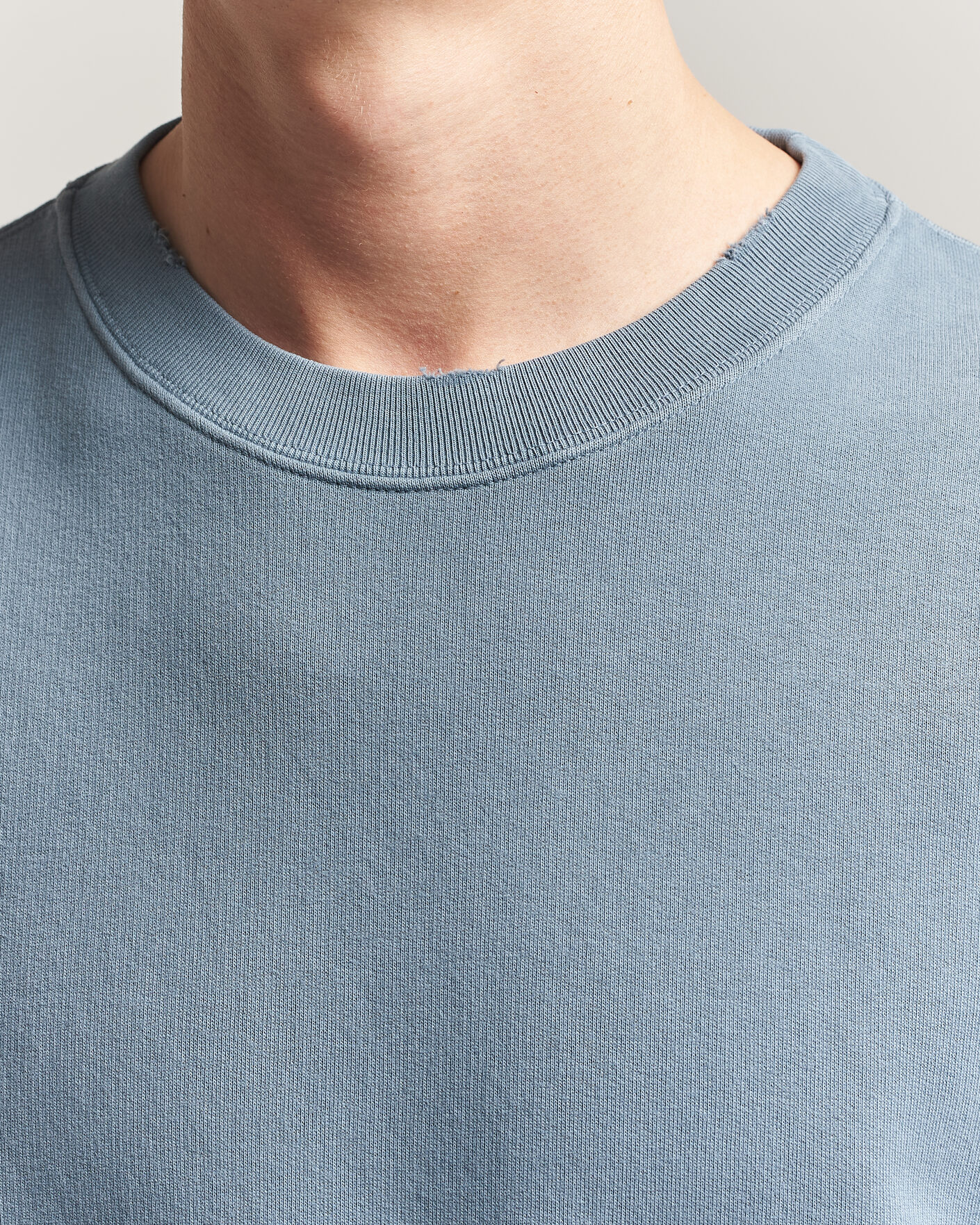 Herr | Tröjor | Golden Goose | Boxi Faded Cotton Sweatshirt Windward Blue