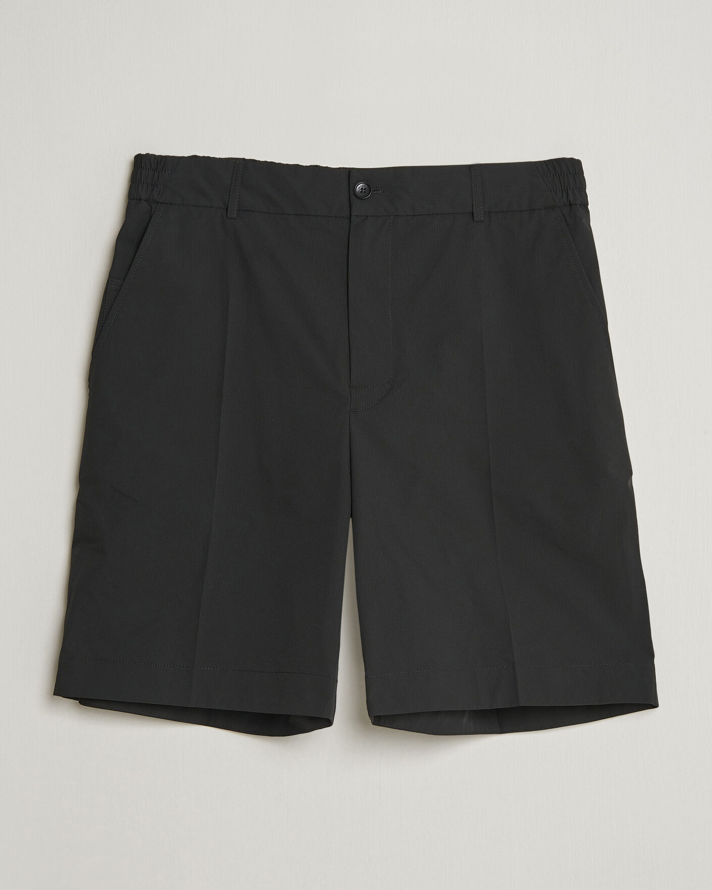 Herr | Shorts | Moncler | Lightweight Seersucker Shorts Black