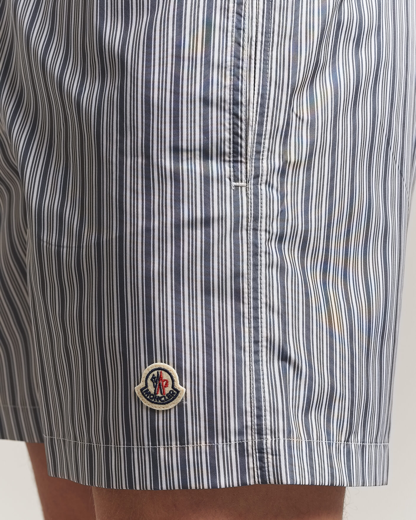 Herr | Badbyxor | Moncler | Nylon Swim Shorts Blue Stripe