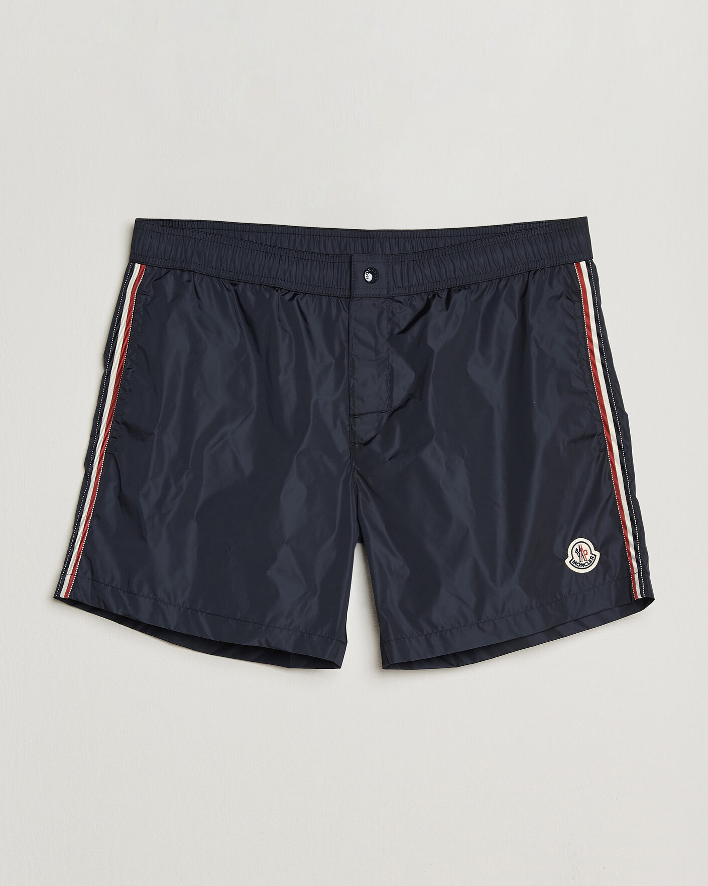 Herr | Badbyxor | Moncler | Contrast Band Swim Shorts Navy